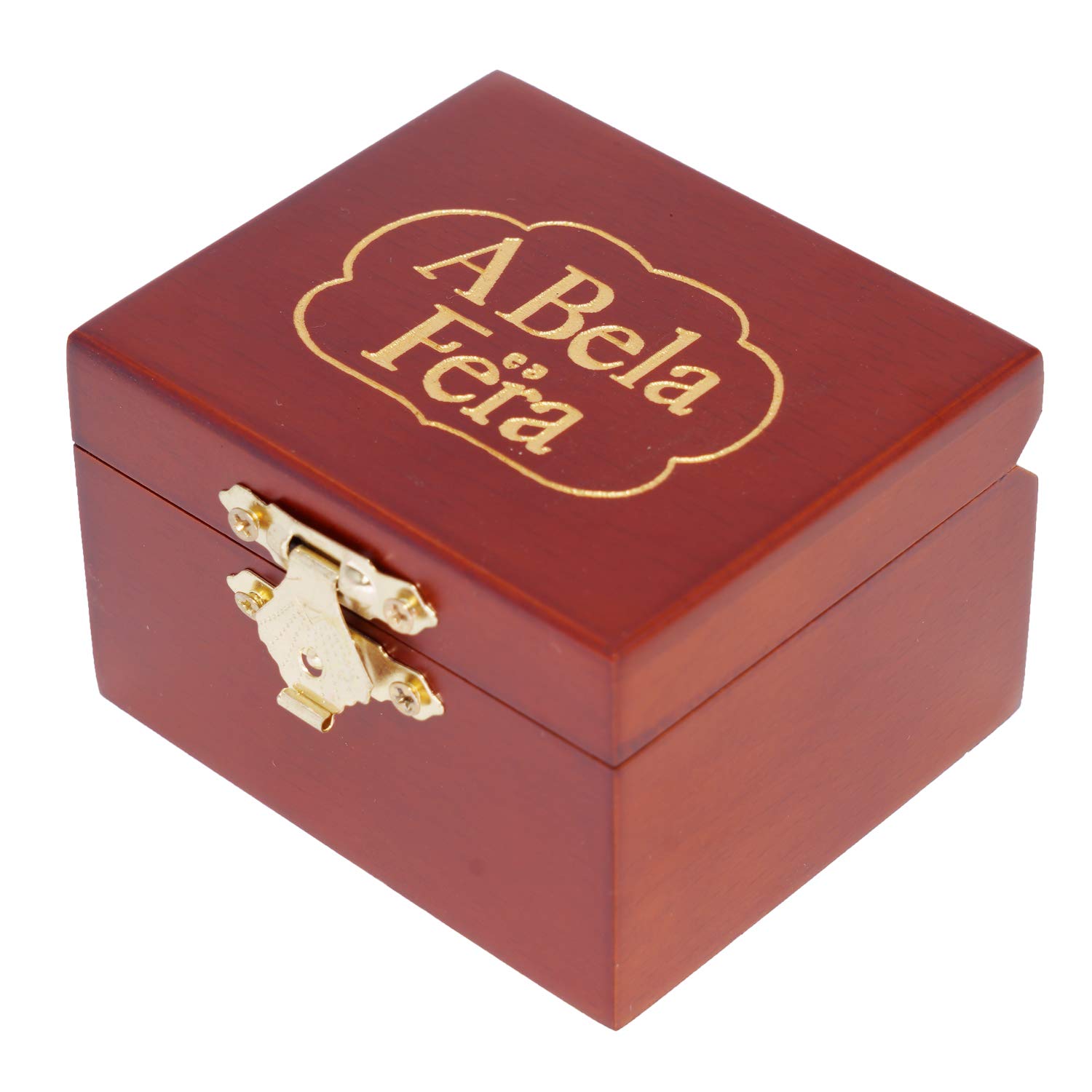 Beauty and The Beast Wooden Music Box with Wind-Up Gold Mechanism & Mirror - Perfect Musical Gift for Disney Fans, Collectors & Romantic Occasions