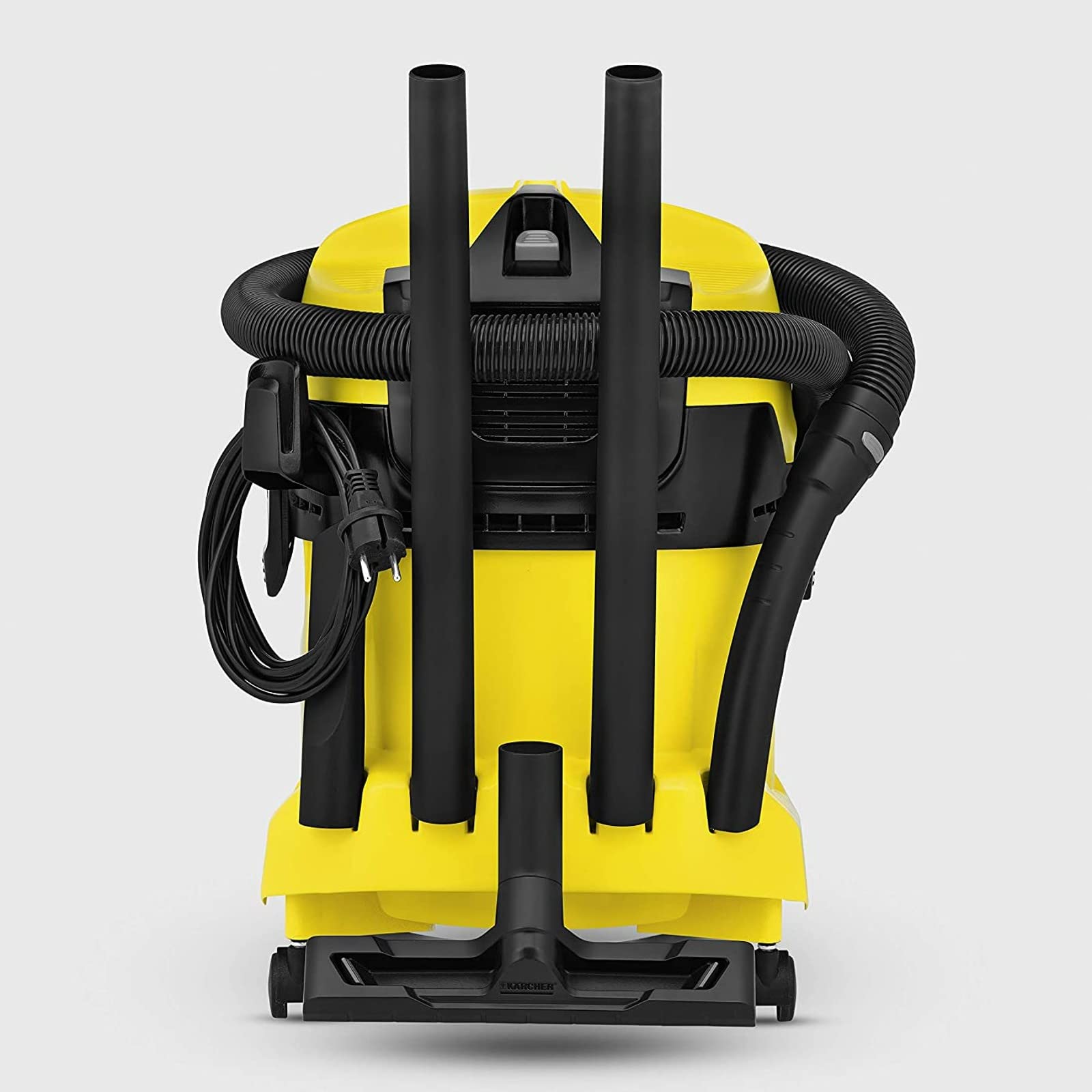 Karcher WD 4 5.3 Gallon Wet Dry Vacuum Cleaner with Attachments - Powerful Multi-Purpose Shop Vac for Home, Garage, Workshop & Car Cleaning