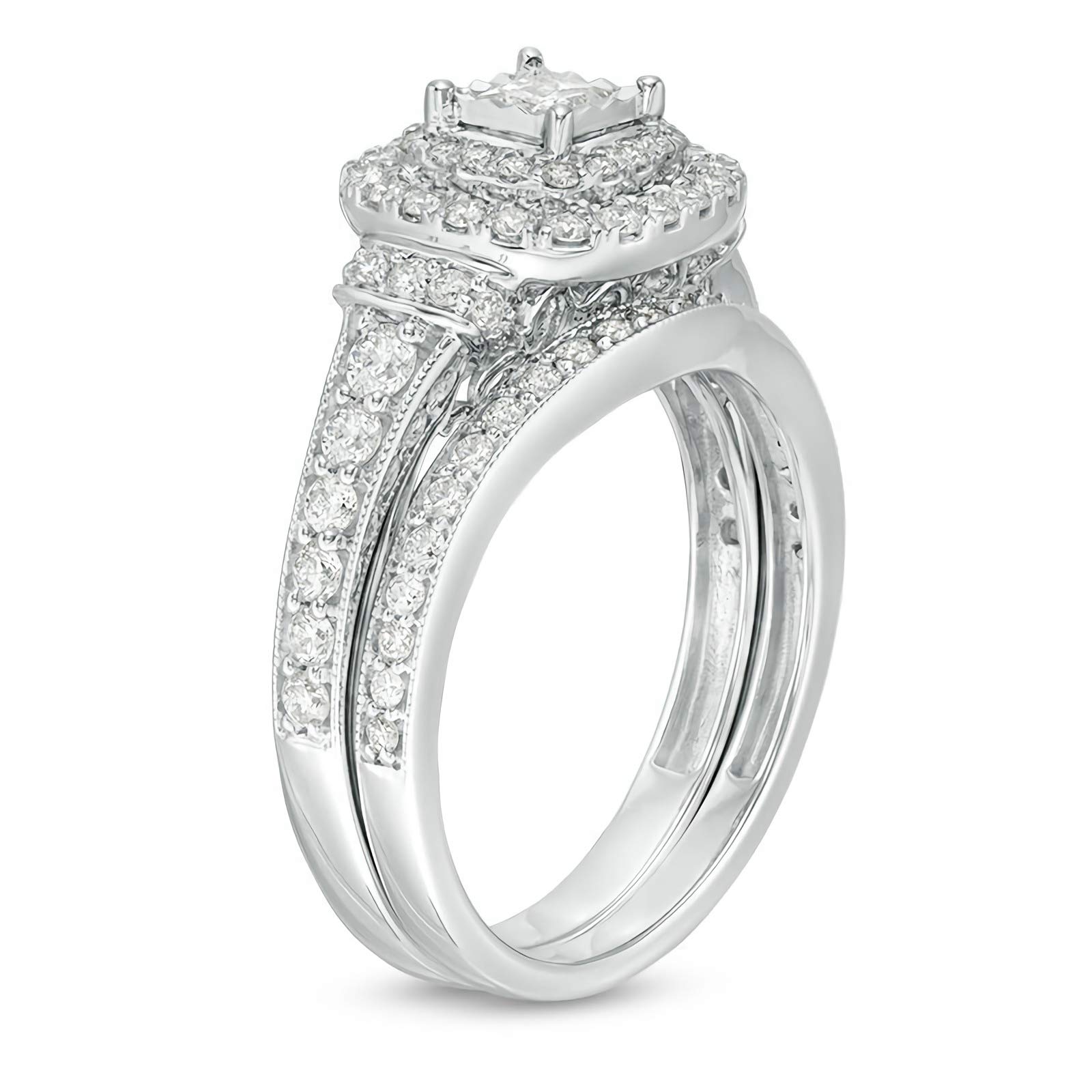 Moissanite Engagement Rings for Women - 10K 14K 18K Gold Wedding Band Set, Platinum Plated Silver Bridal Jewelry (4 Styles) - Perfect for Proposals, Anniversaries & Bridal Accessories
