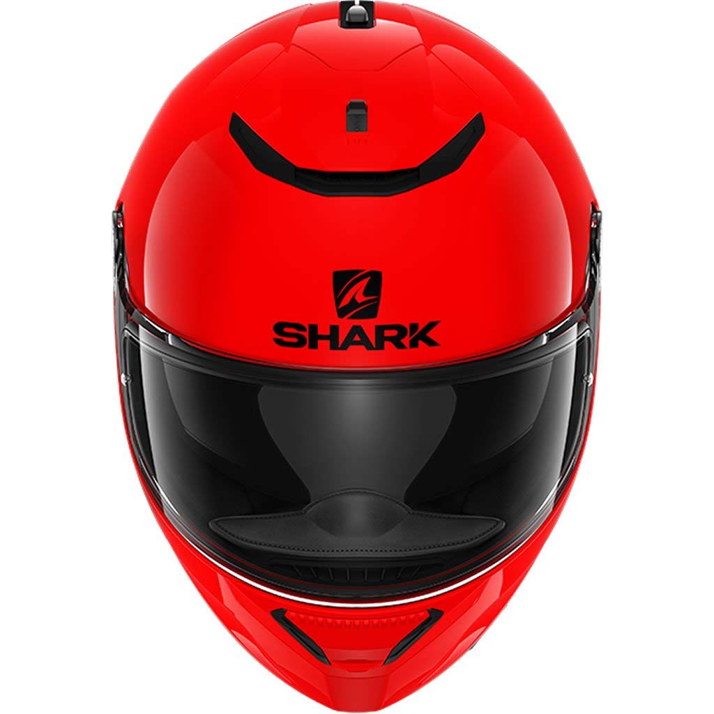 SHARK Unisex-Adult Full Face Spartan 1.2 Motorcycle Helmet - Blank Red (Medium) - DOT Certified for Safety - Perfect for Street Biking, Racing & Urban Commuting