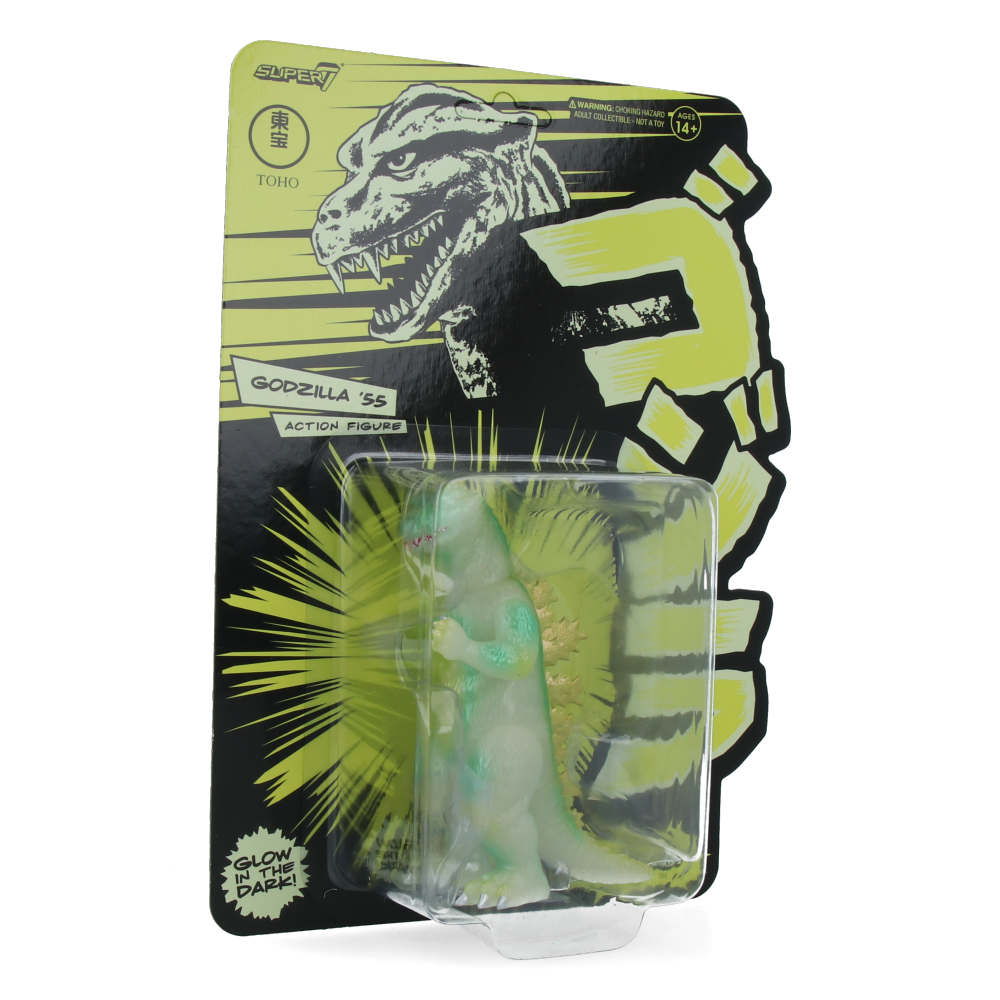 Godzilla 1955 Glow-in-the-Dark Toho ReAction Figure - Classic Japanese Kaiju Collectible for Movie Fans & Display Shelves