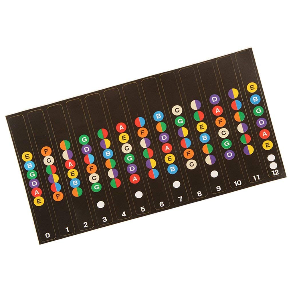 5-Piece Guitar Fretboard Note Stickers - Removable Fret Labels for 6-String Acoustic & Electric Guitars - Perfect for Beginners Learning Chords & Scales - Practice, Lessons & Music Education Accessories