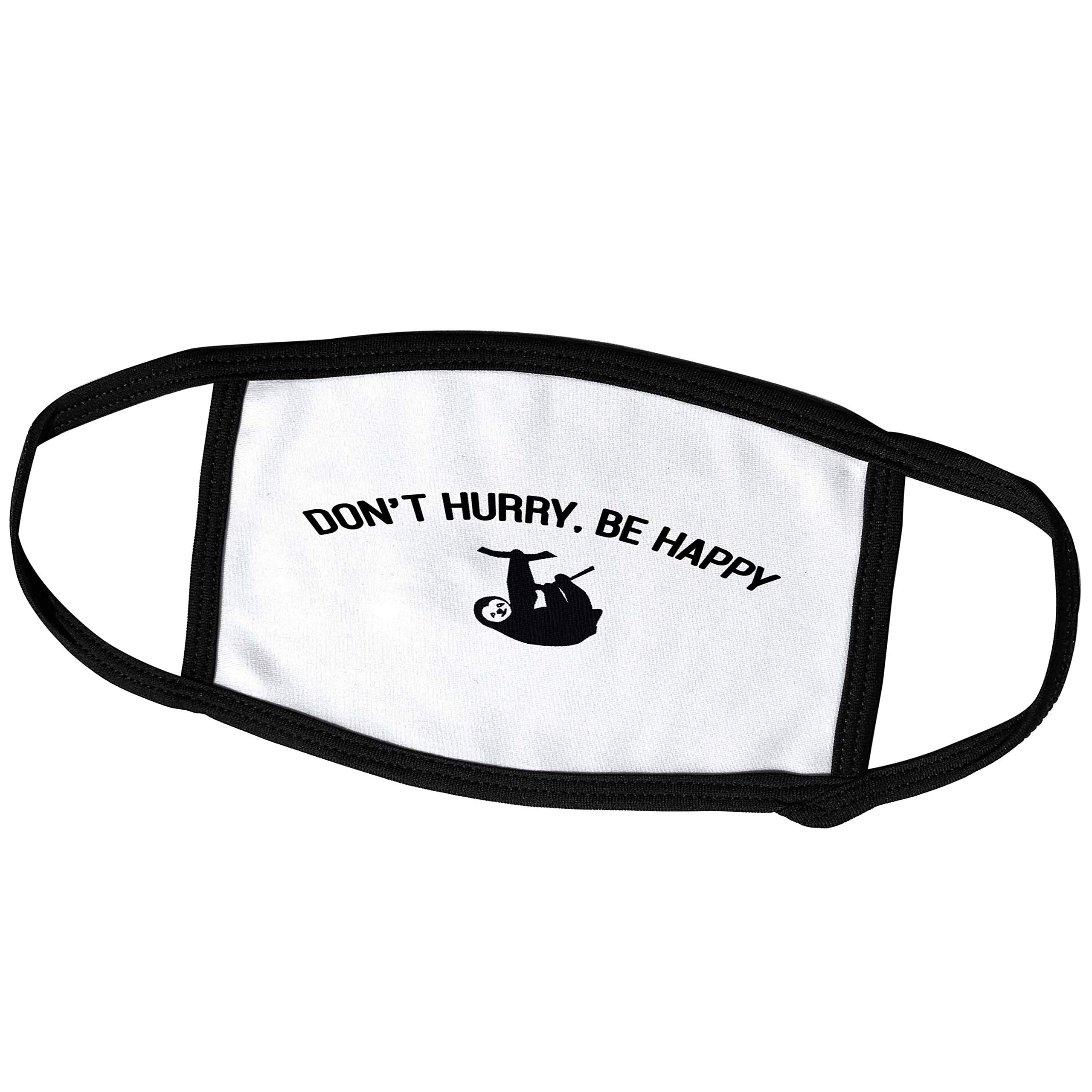 3dRose Tory Anne 'Don't Hurry Be Happy' Face Masks - Stylish & Comfortable for Daily Wear