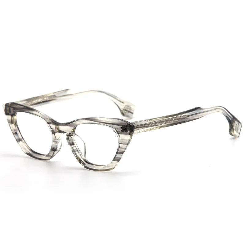 Stylish Unisex Square Cat Eye Acetate Eyeglasses - Full Rim Thick Frame Glasses (Model 47319) | Perfect for Work, Reading & Fashion Accessories