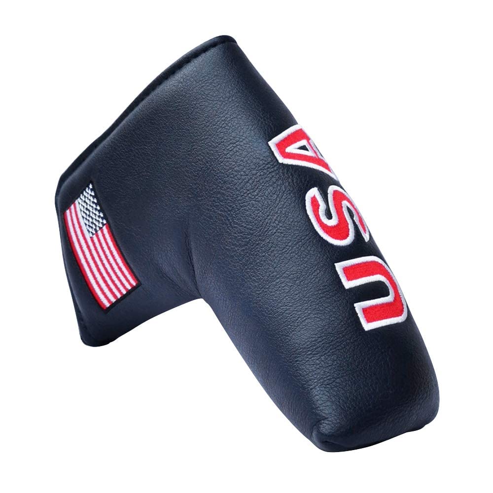 Premium Golf Blade Putter Cover - Synthetic Leather Headcover with Secure Closure - Compatible with Scotty Cameron, Odyssey, Taylormade & Ping Putters - Perfect for Golf Course & Practice Sessions