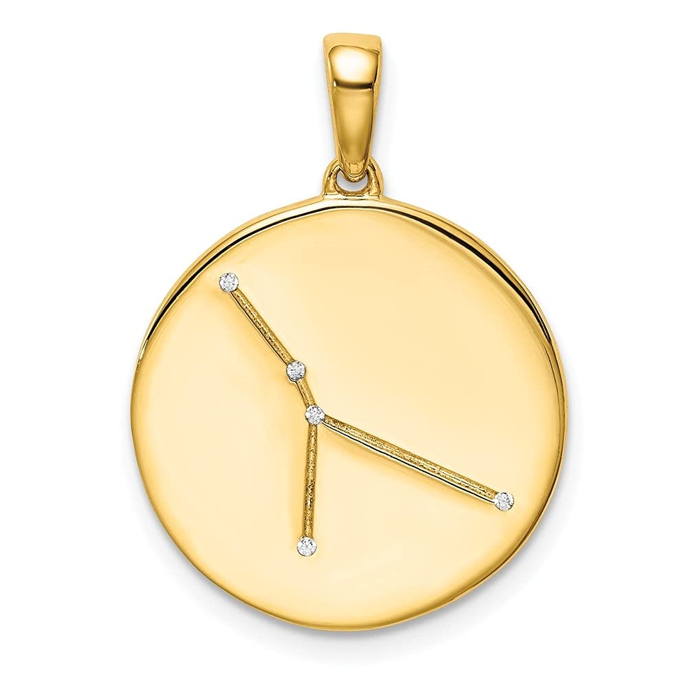 925 Sterling Silver Gold-Plated Cubic Zirconia Zodiac Sign Pendant Necklace for Women - Perfect Birthday Gift, Daily Wear & Special Occasion Jewelry