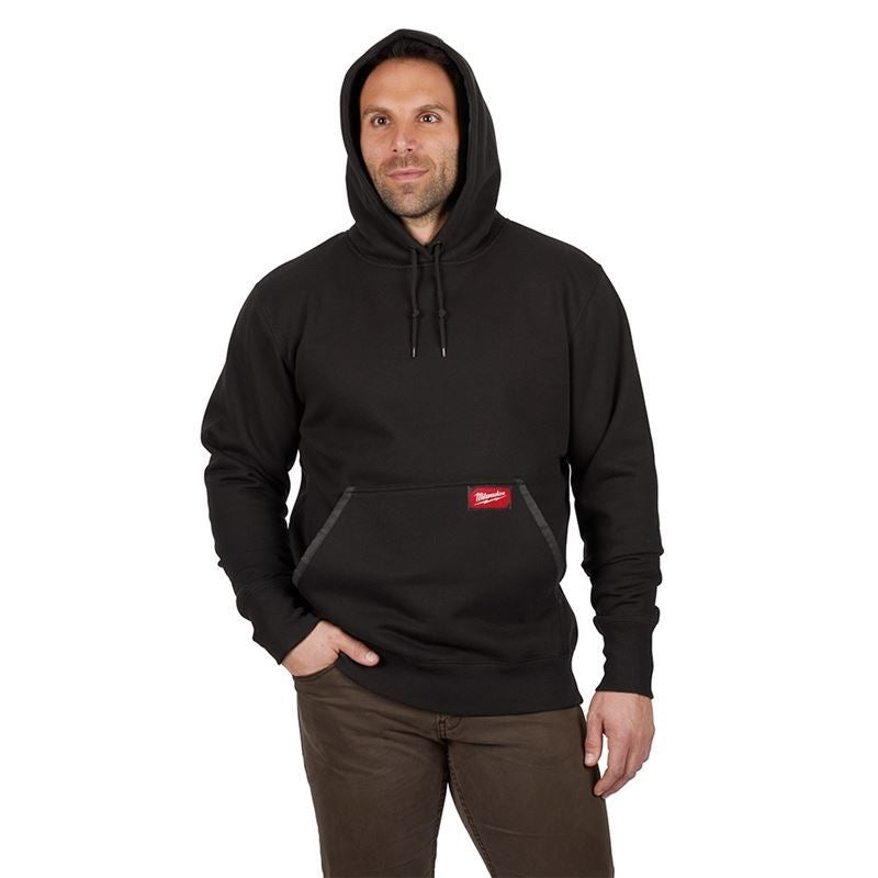 350B M Men's Medium Heavy Duty Cotton/Polyester Long Sleeve Pullover Hoodie - Black | Workwear, Outdoor Activities & Casual Wear