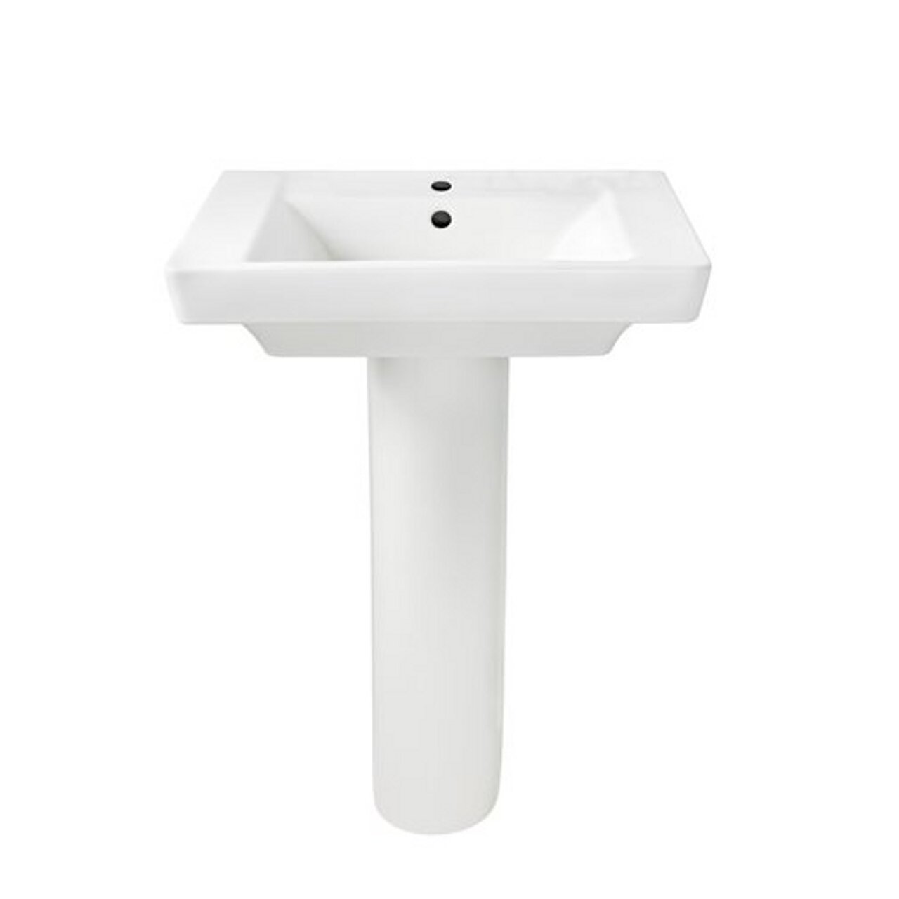 American Standard 0641.100.020 Boulevard Pedestal Lavatory Sink Combo in White - Perfect for Bathroom Vanity & Powder Room Remodeling