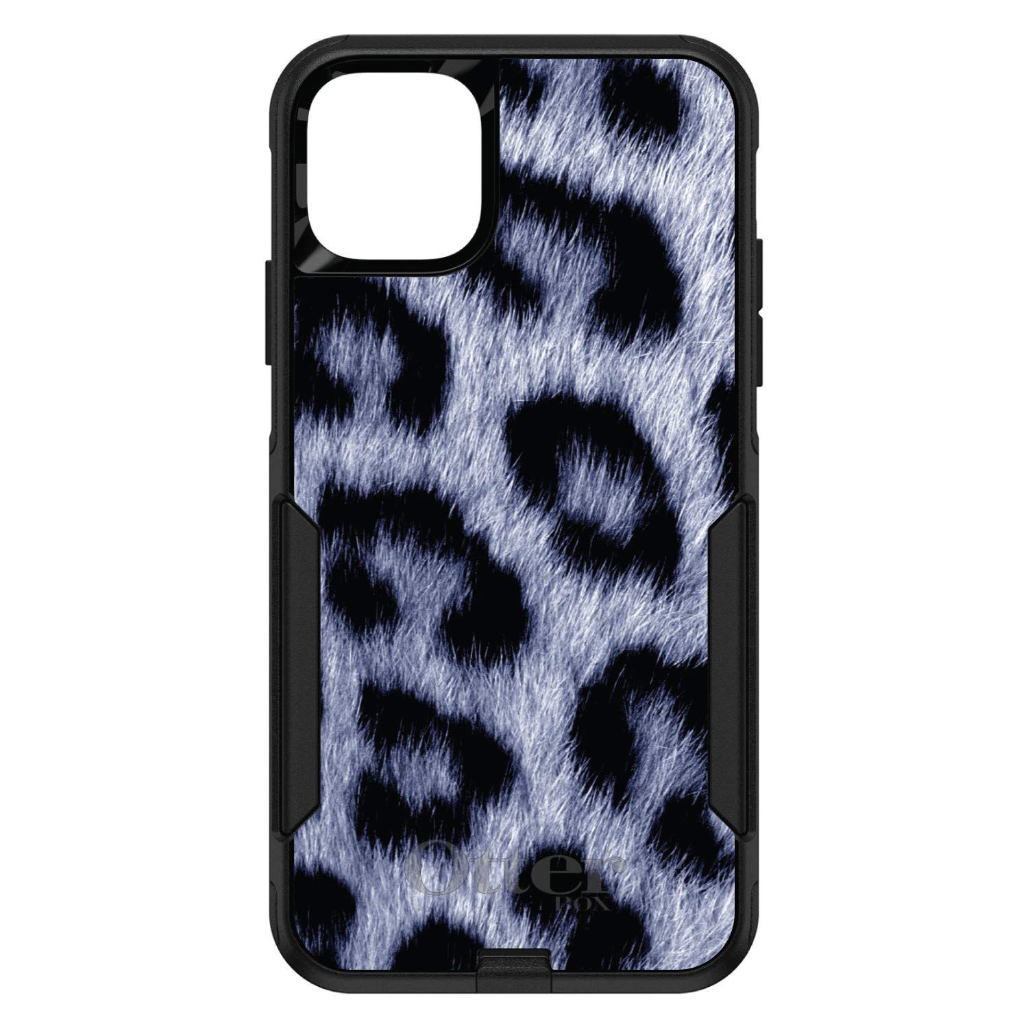 DistinctInk iPhone 11 Pro MAX Case (6.5 Inch) - Shockproof Protective Cover with Blue Black Leopard Print - Slim Fit Replacement for OtterBox Commuter - Perfect for Work, Travel & Everyday Use