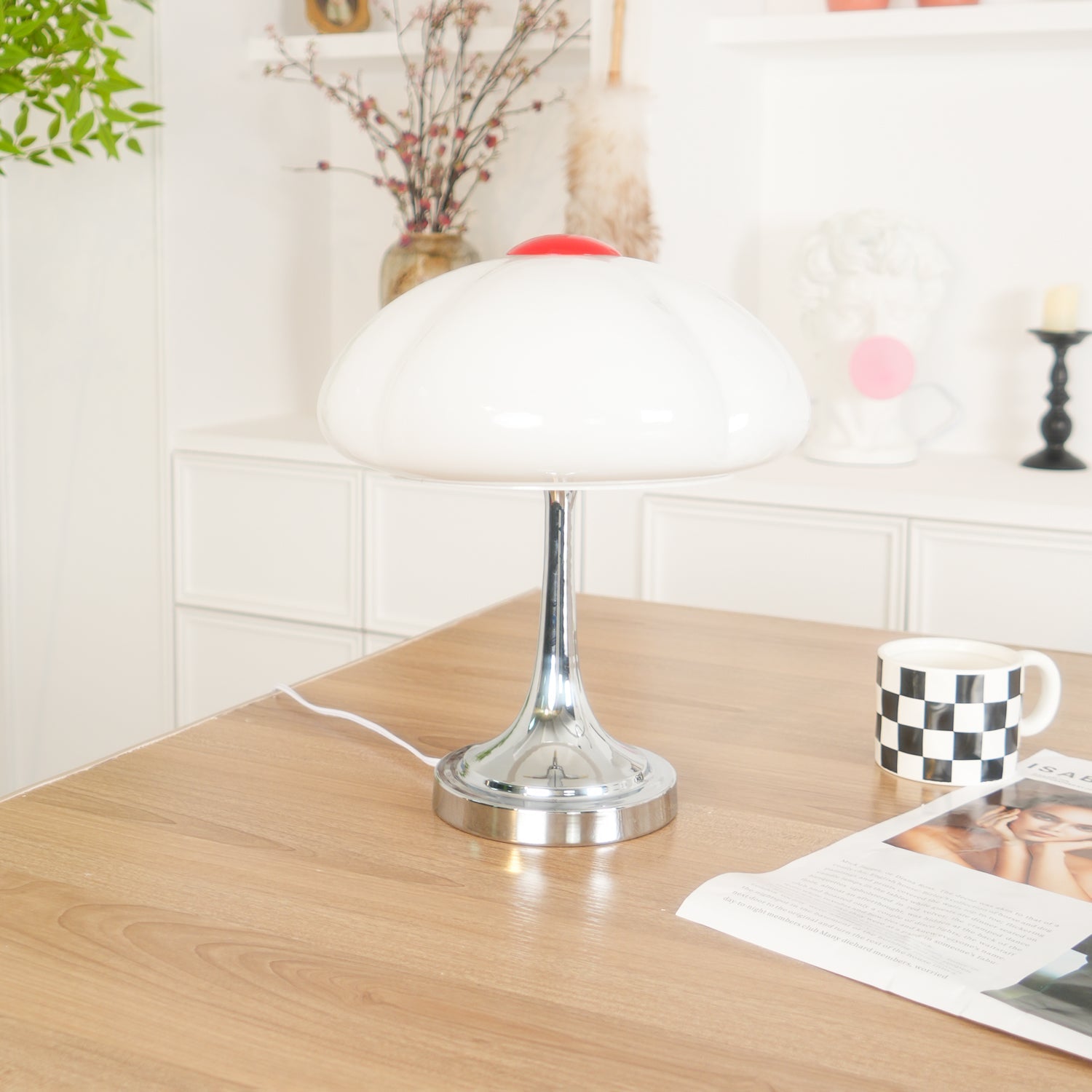 Dario Flower Petal Table Lamp - Modern LED Nightstand Light with Adjustable Brightness, Warm White Light for Bedroom, Living Room, Office Decor & Reading