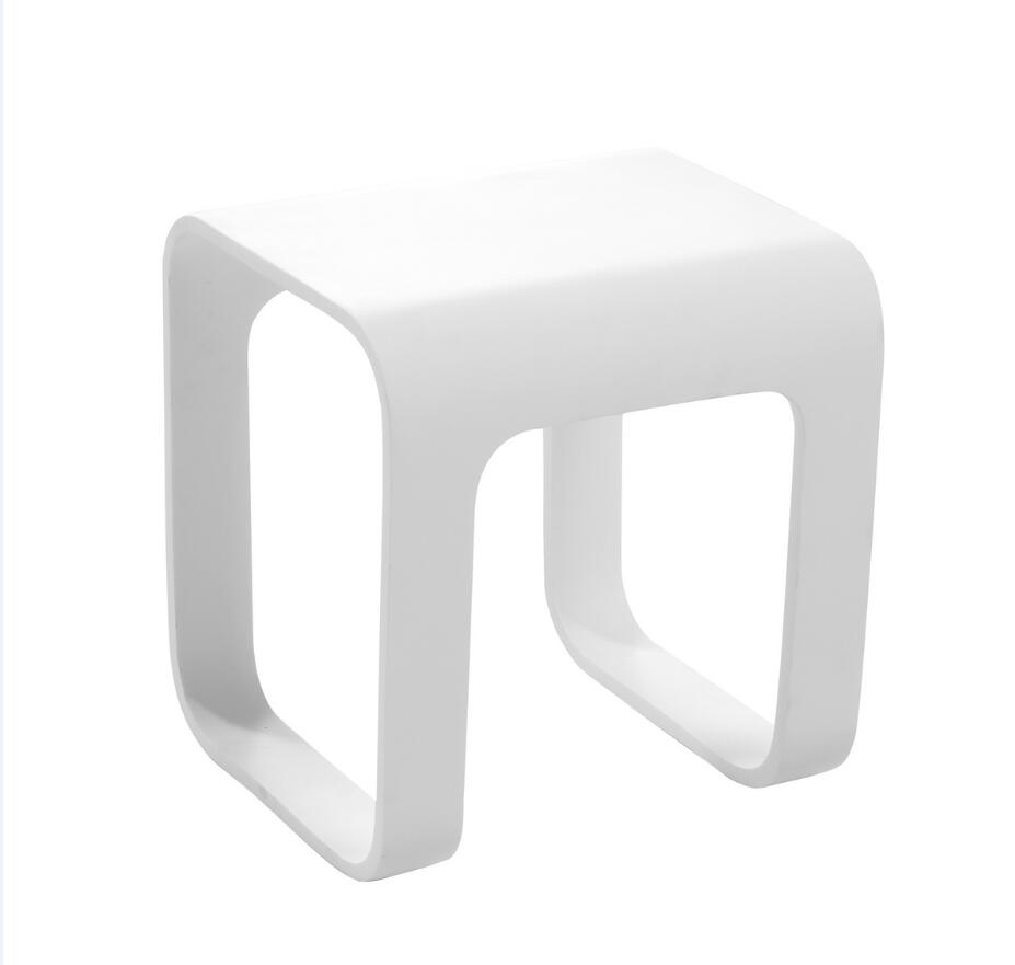 DAX Solid Surface Bathroom Stool - Waterproof Shower Stool, Non-Slip Bath Seat for Elderly & Kids, Durable Bathroom Step Stool for Shower, Bathtub & Toilet Use