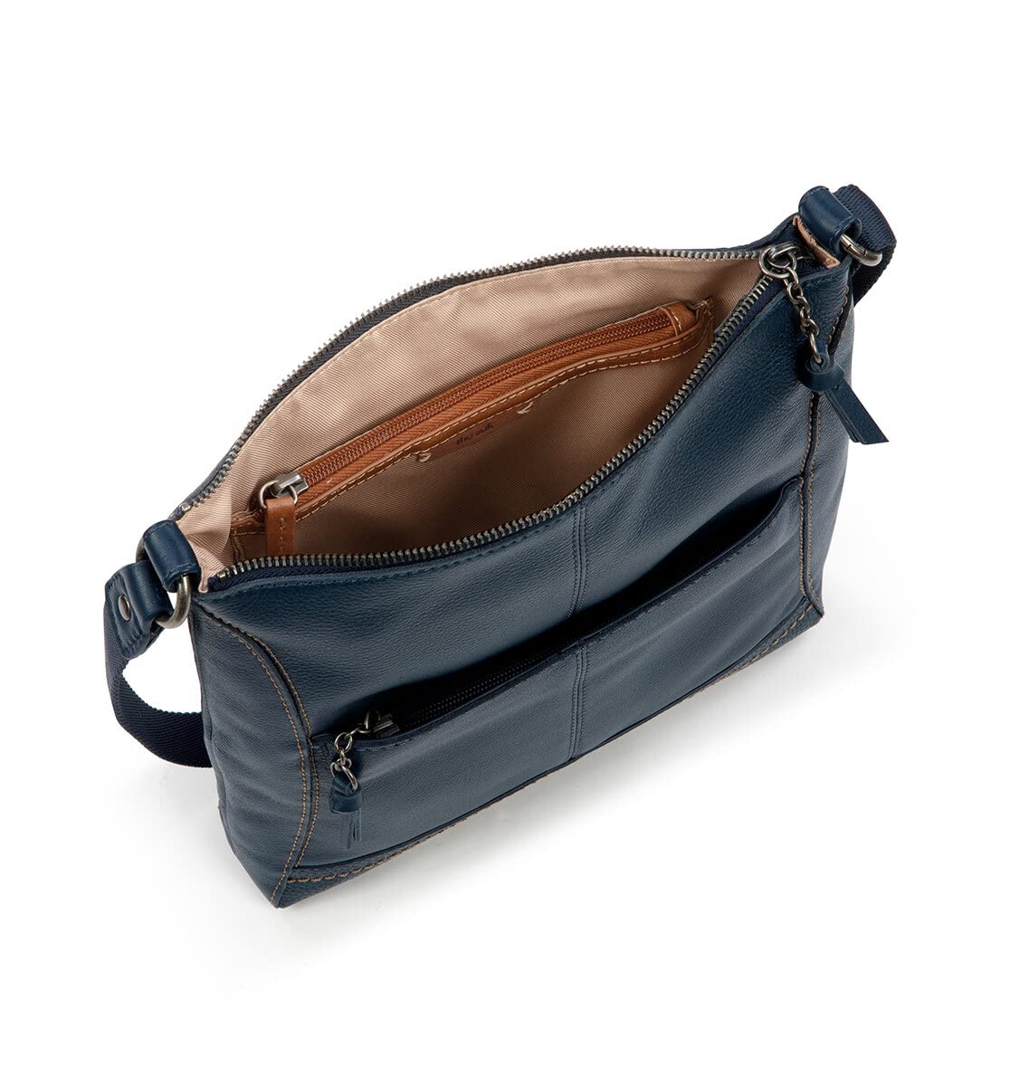 The Sak Lucia Genuine Leather Crossbody Bag - Adjustable Strap Convertible Purse for Women | Perfect for Travel, Shopping & Everyday Use