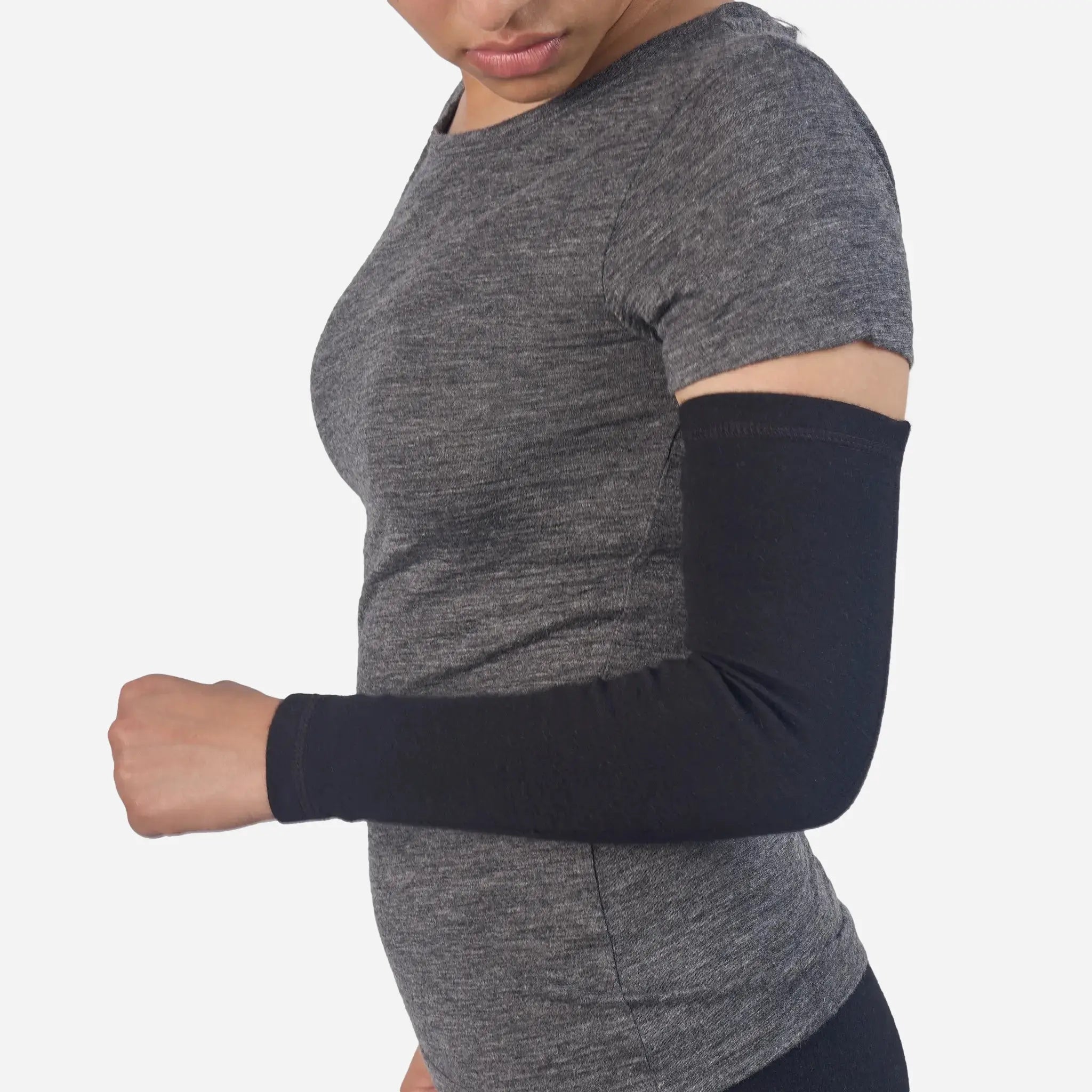 Alpaca Wool Arm Sleeves for Men & Women - 420 Midweight Thermal Compression Sleeves for Outdoor Sports, Running, Cycling & Cold Weather Protection