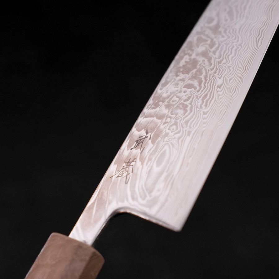 Premium Santoku Knife 165mm - SLD Steel, Wave Nickel Damascus Blade with White Urushi Handle - Perfect for Sushi, Vegetables & Meat Slicing