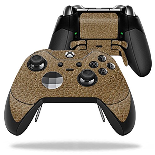 Premium MightySkins Protective Wrap for Microsoft Xbox One Elite Wireless Controller - Sandalwood Leather Design | Durable Gaming Skin Cover for Enhanced Grip & Style | Perfect for Gaming Enthusiasts & Collectors