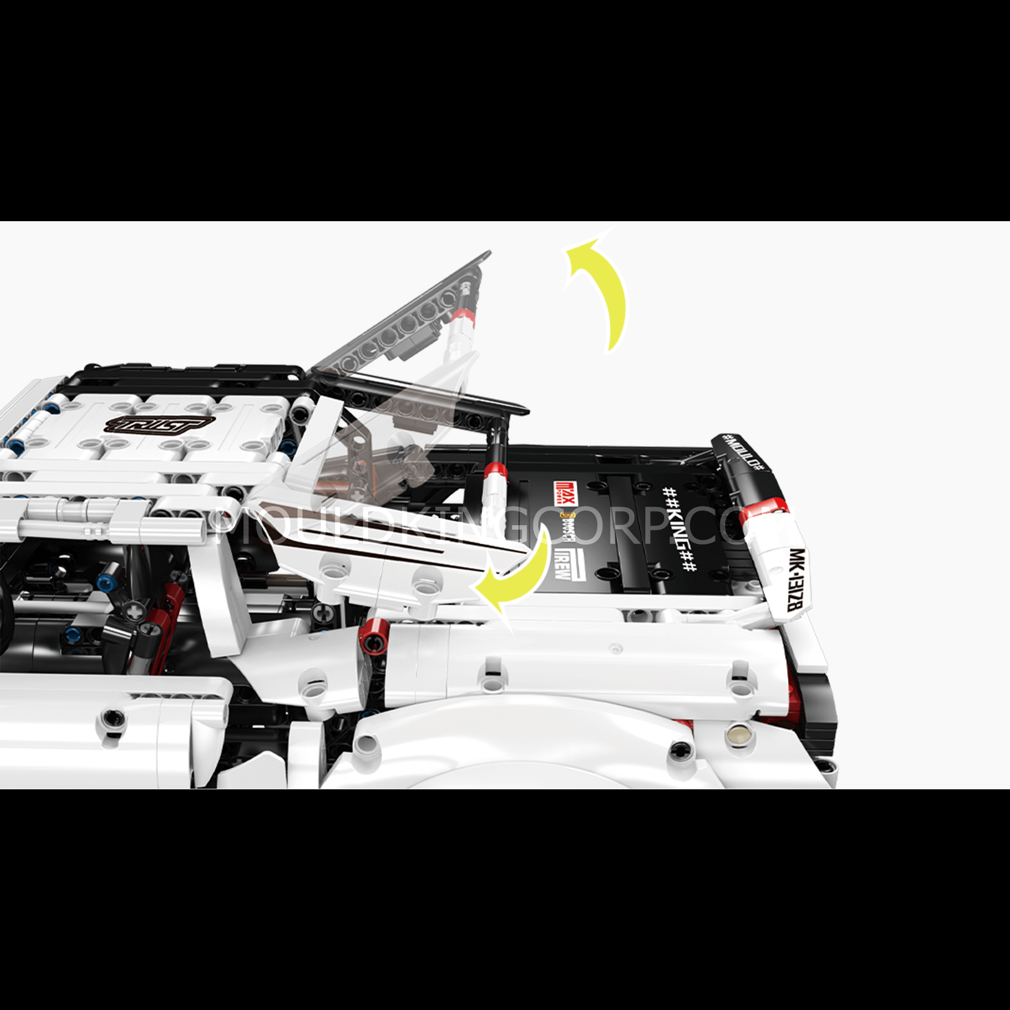 MOULD KING 13128 Remote Control Hellcat Muscle Car Building Kit - 1678 Piece RC Car Model Set for Adults & Teens | Perfect for Collectors, DIY Enthusiasts, and RC Racing Fans