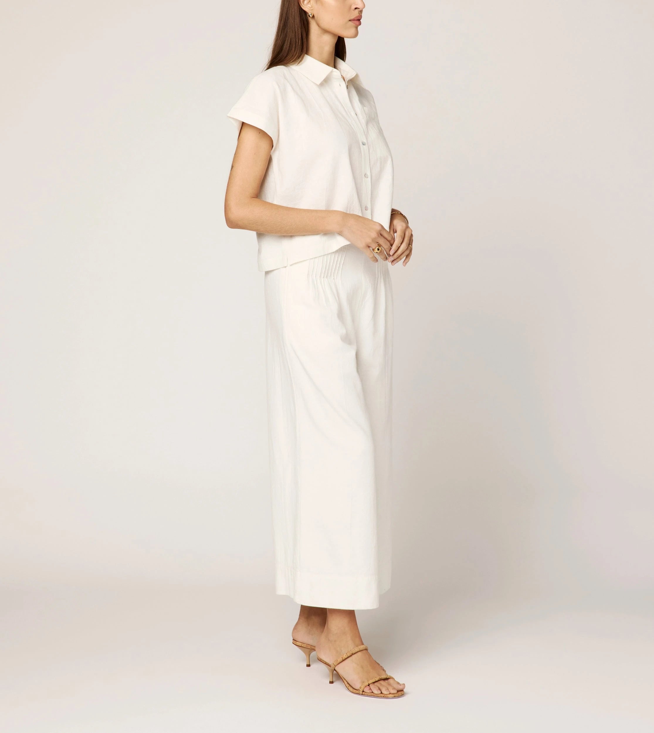 Kalora Women's Ivory Blouse - Elegant Casual Top for Work, Date Night & Special Occasions