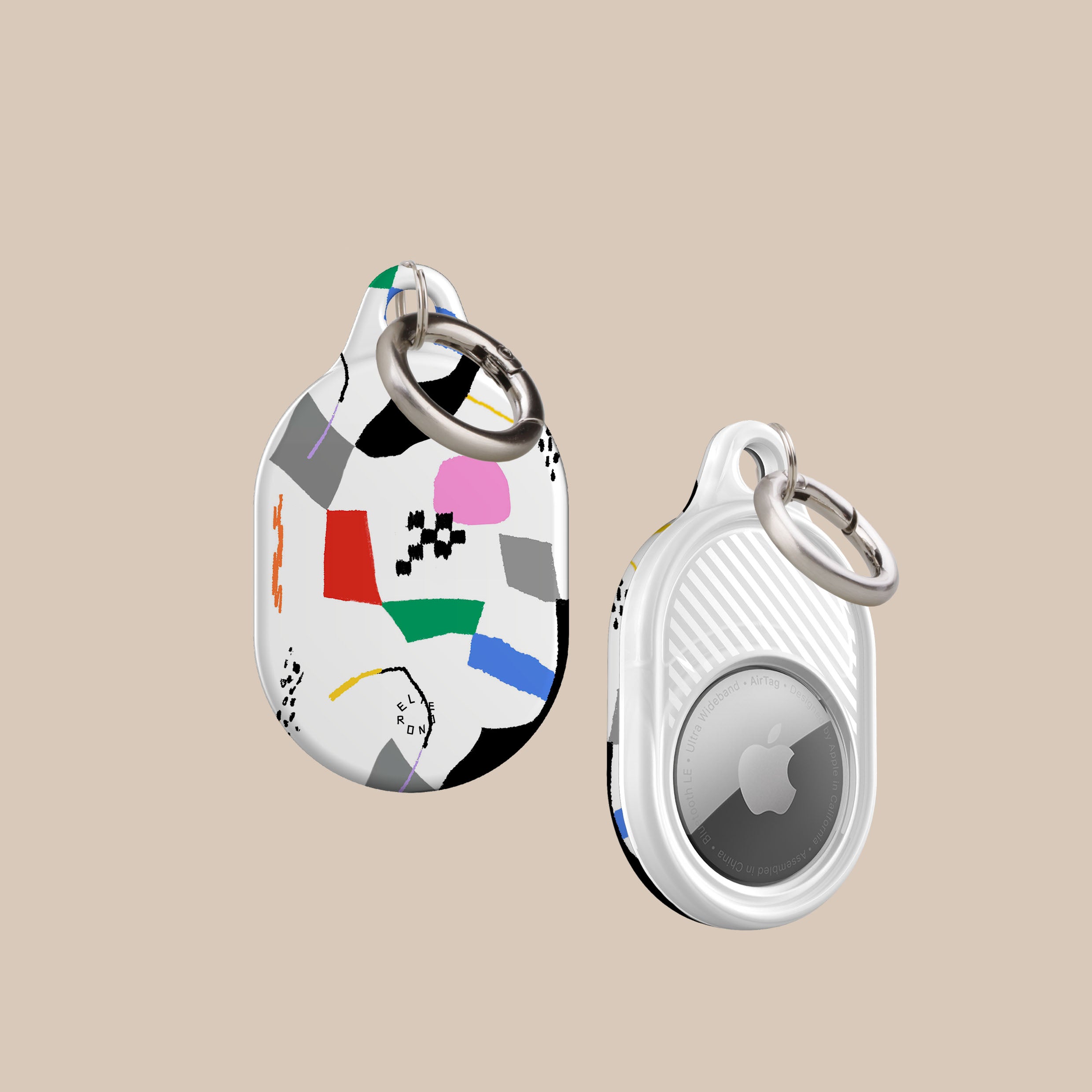 Canvas Creations AirTag Holder - Premium Leather Keychain for Apple AirTag - Perfect for Keys, Wallets & Bags Tracking