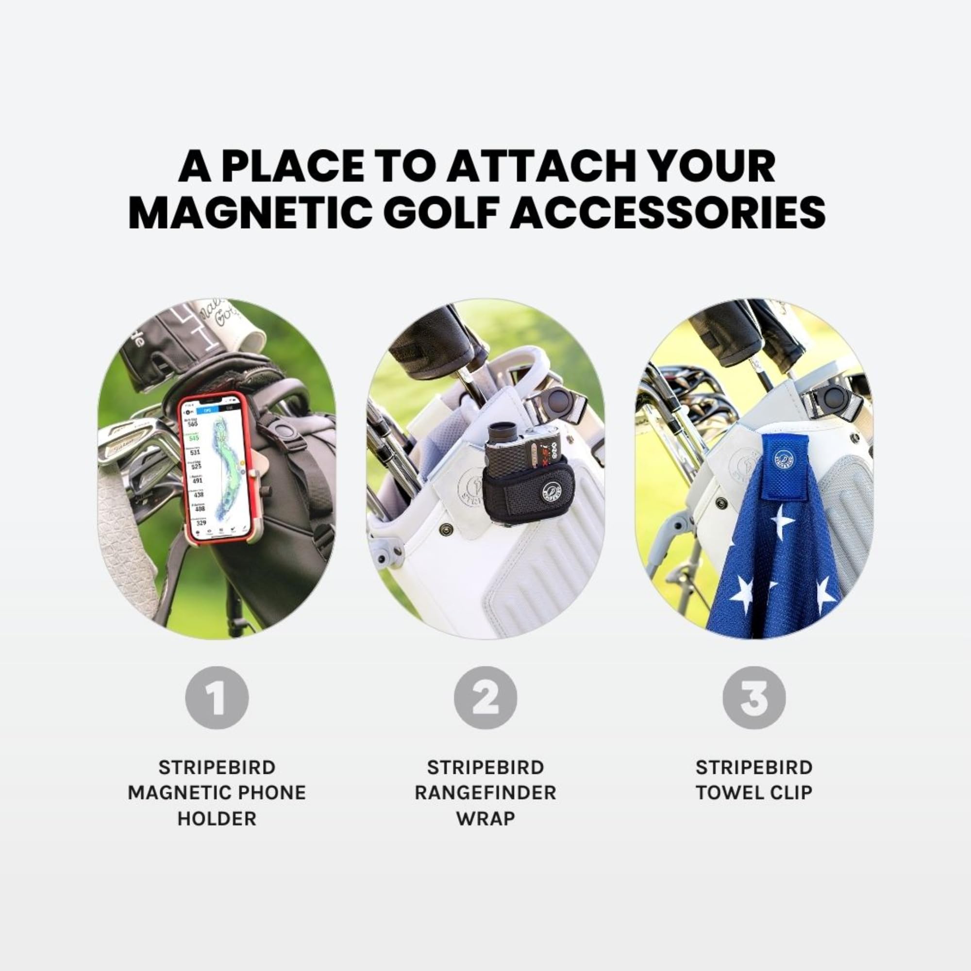 Premium Steel Golf Bag Hub - Durable Magnetic Accessory Holder for Golf Clubs & Gear | Secure & Easy Access to Golf Tools on the Course | Perfect for Golfers, Caddies & Driving Range Practice