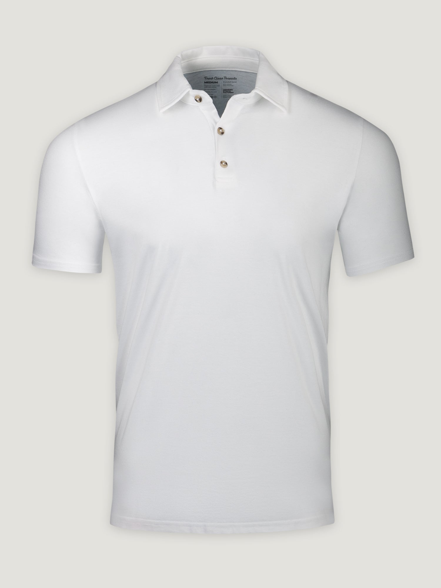 Premium White Torrey Polo Shirt for Men - Classic Cotton Casual Wear for Golf, Business & Everyday Outfits