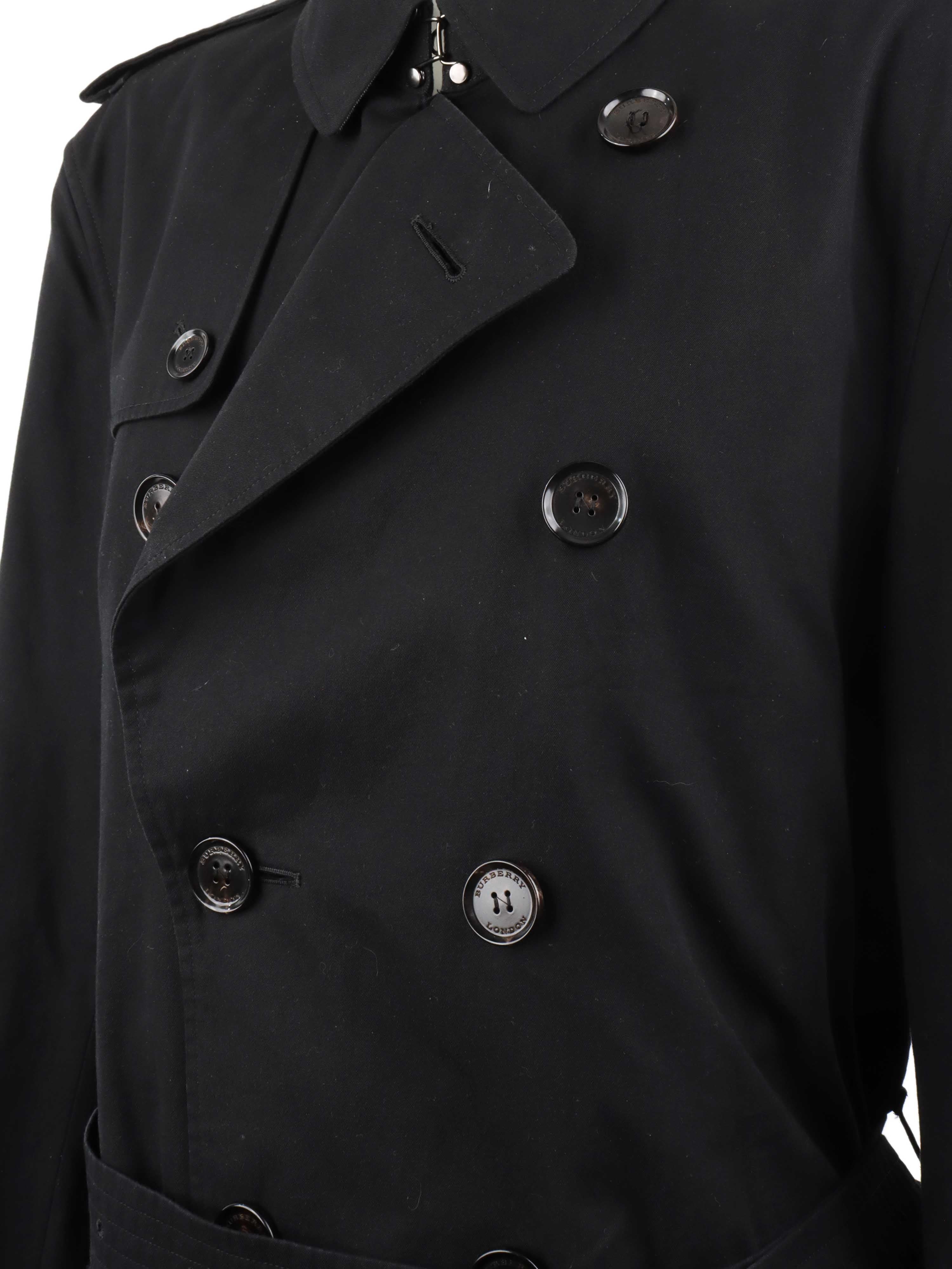 Burberry Black Trench Coat for Women - Classic Waterproof Wool Blend Outerwear | Perfect for Fall, Winter & Formal Occasions