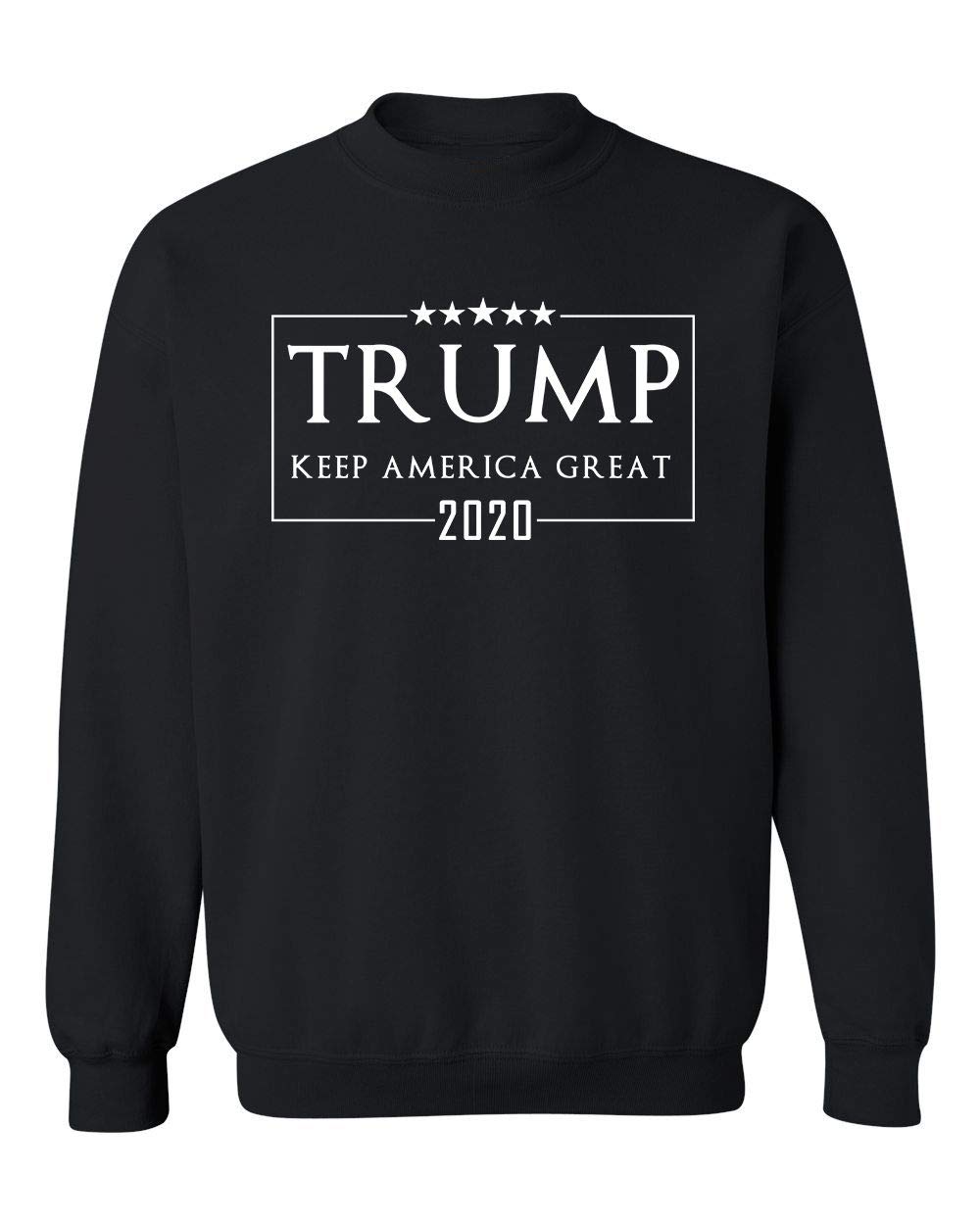 Kropsis Five Star Trump Keep America Great 2020 Election Crewneck Sweatshirt - Patriotic Political Apparel for Campaign Supporters & Conservative Events
