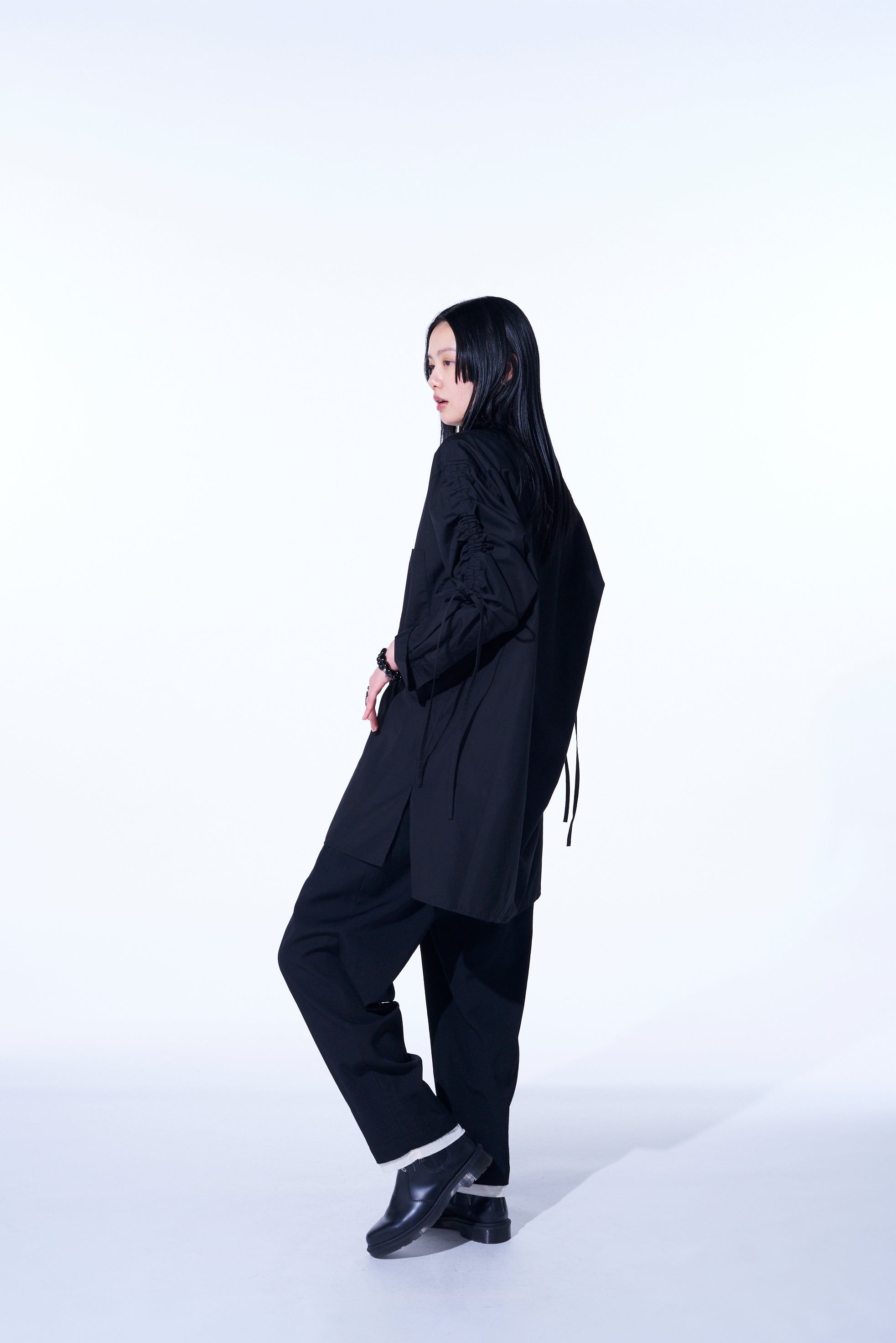 Premium Cotton Broadcloth Oversized Shirt with Adjustable Gathered Strings | Comfortable Loose Fit Women's Blouse for Casual Wear & Layering