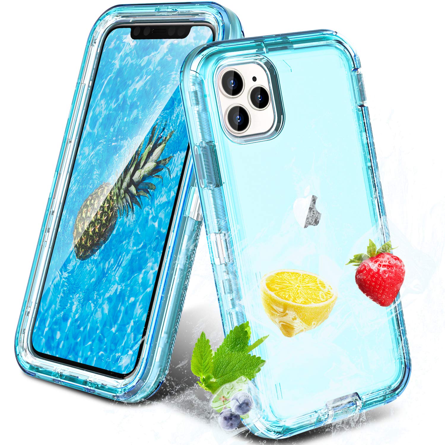 ORIbox Heavy Duty Shockproof Clear Case Compatible with iPhone 11 Pro Max - Anti-Fall Protection for Outdoor, Sports & Daily Use