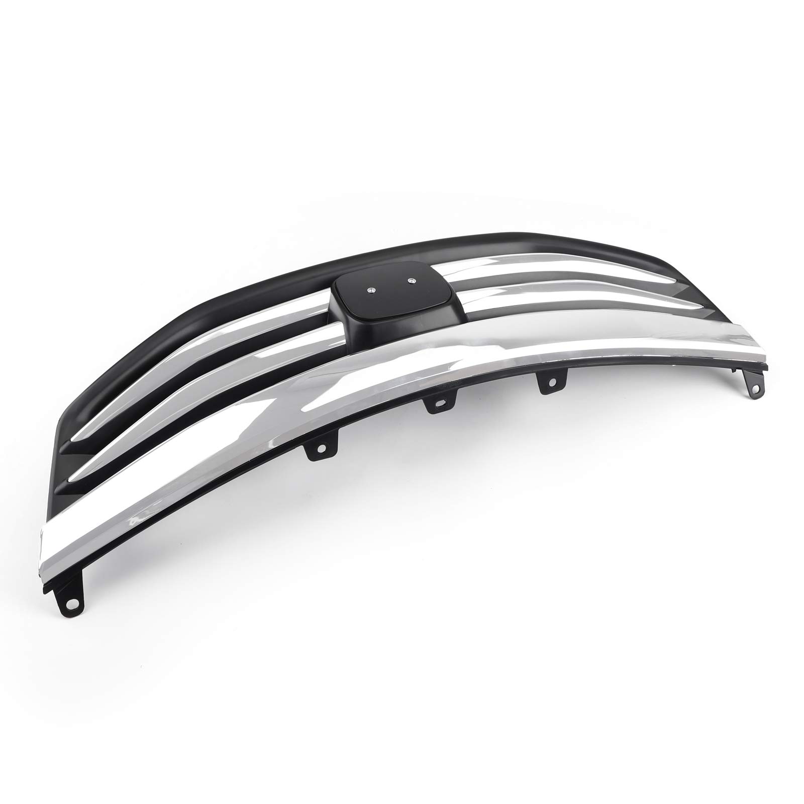Topteng Front Bumper Grill - Black Chrome Upper Hood Grille Compatible with 2011-2012 Honda Accord | Car Exterior Styling & Protection Accessory for Enhanced Vehicle Appearance