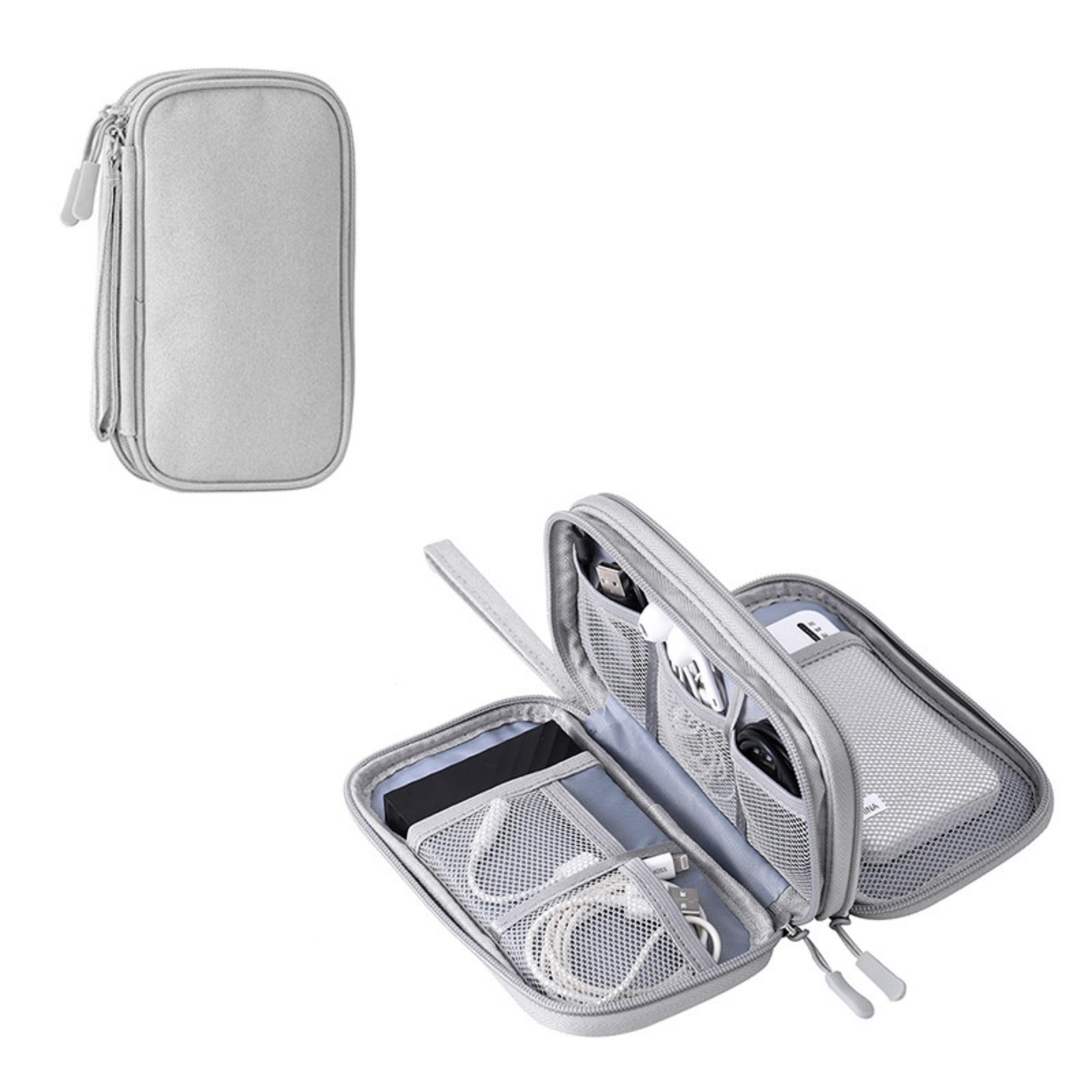 Portable Waterproof Electronic Organizer Travel Bag - Cable Storage Pouch for USB Cables, Power Bank, Mouse, Charger & Earphones | Perfect for Office, Travel & Daily Organization