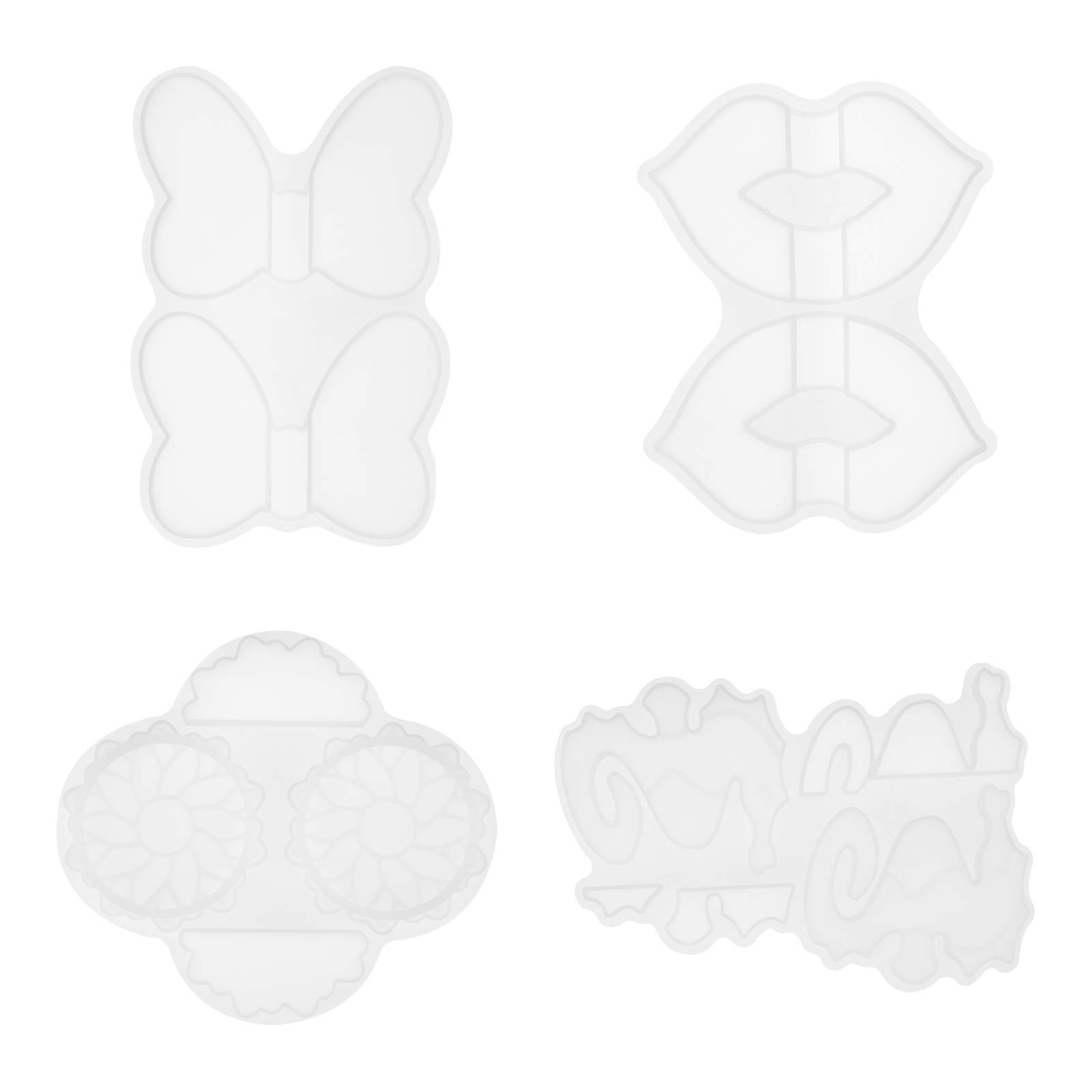 VICASKY 4pcs Silicone Straw Topper Molds for Epoxy Resin - DIY Drink Decorations, Perfect for Custom Straw Charms, Party Favors & Resin Crafts