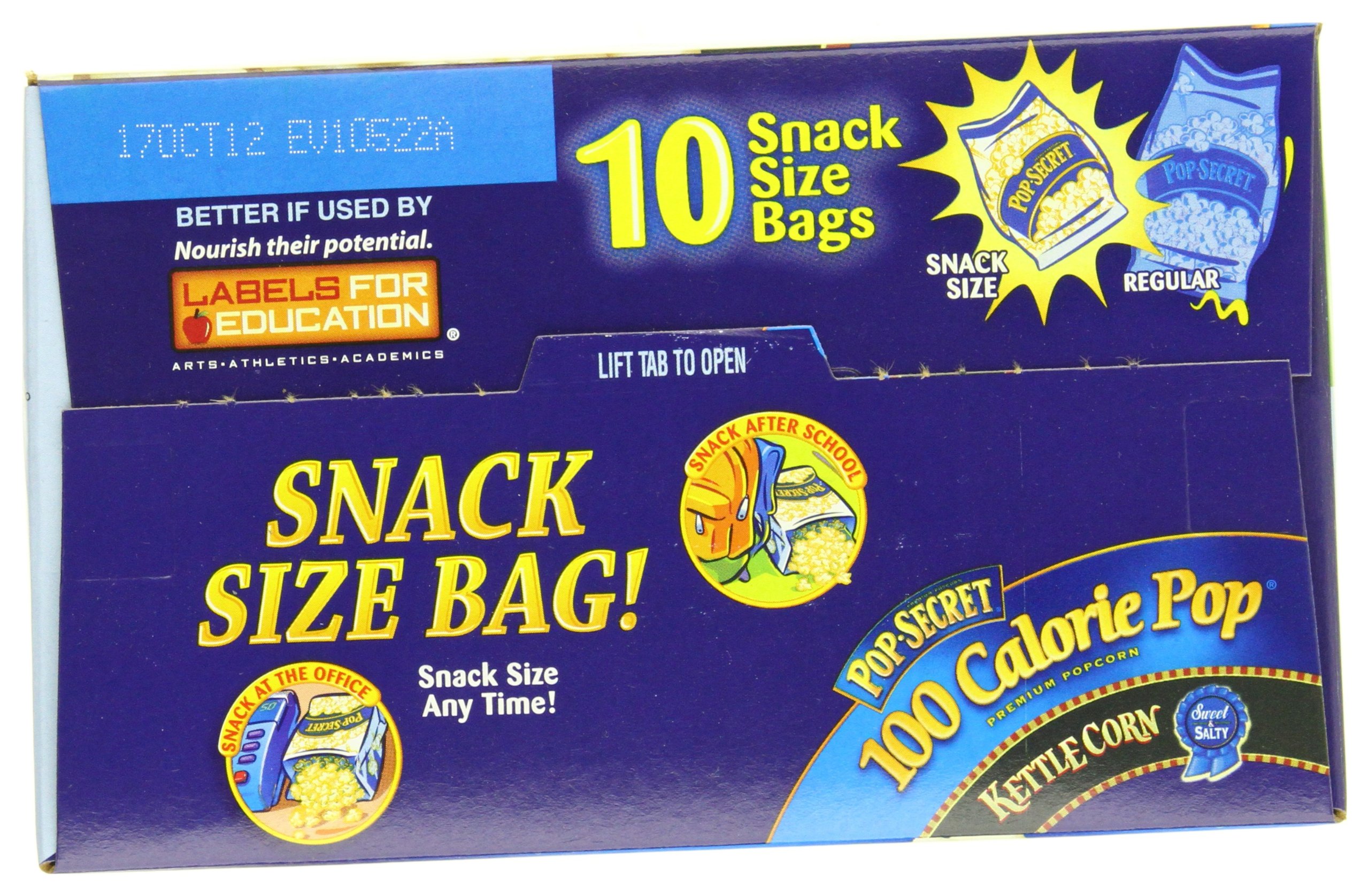 Pop Secret 100 Calorie Kettle Corn Popcorn - 10 Pack (11.12 oz) | Low Calorie Snack for Movie Nights, Office Breaks & Healthy Diet
