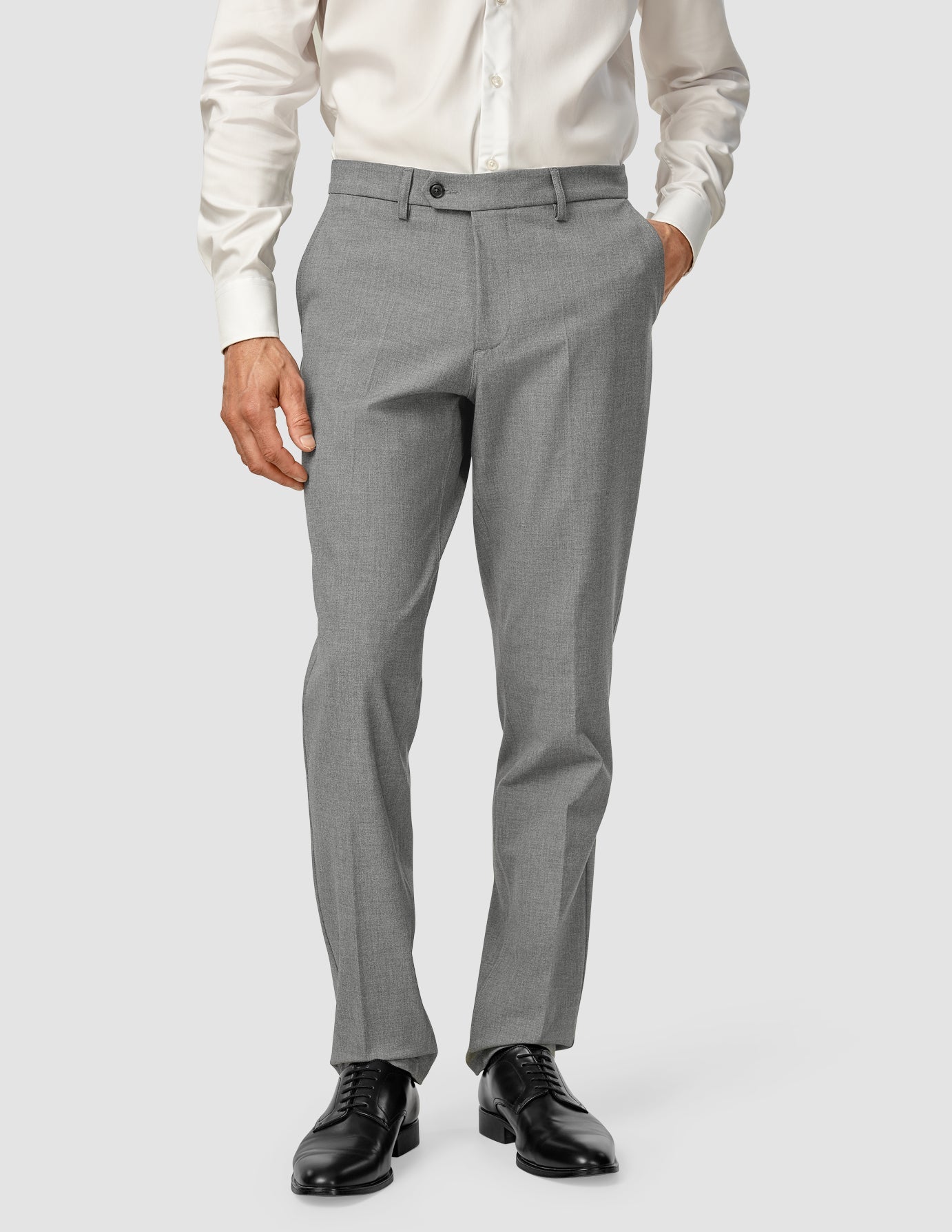 Premium Essential Suit in Dark Grey Melange - Classic Business Attire for Men, Office Wear & Formal Occasions