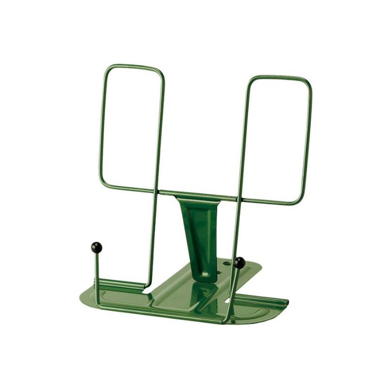 HIGHTIDE Metal Book Stand - Khaki Green | Adjustable Reading Holder for Desk, Table, Bed | Perfect for Books, Tablets, Cookbooks & Office Use