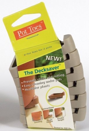 Fun Novelty Pot Toes Set of 6 - Light Grey Color for Plant Pots | Perfect for Indoor Herb Gardens, Succulent Planters & Home Decor