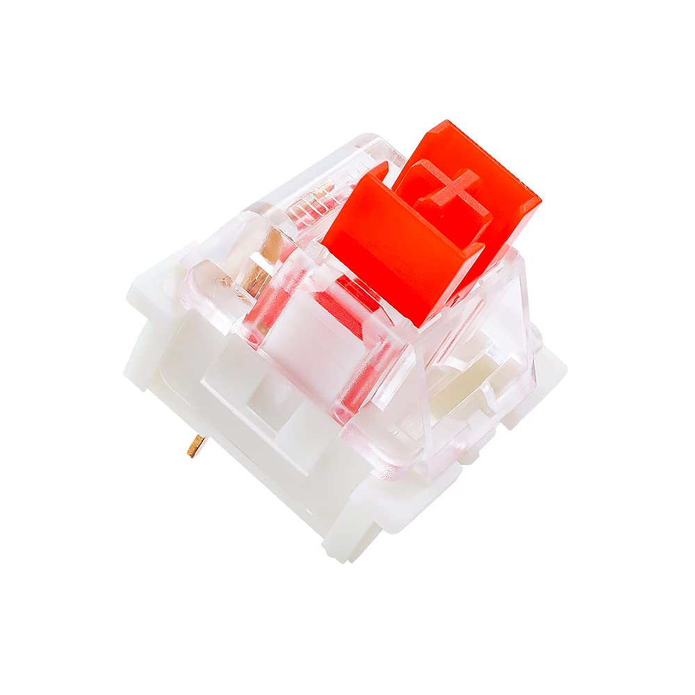 OUTEMU Red Mechanical Keyboard Switches - 3-Pin RGB Compatible (20 Pack) | Equivalent to Gateron & Cherry MX | Perfect for Gaming Keyboards & Custom Builds