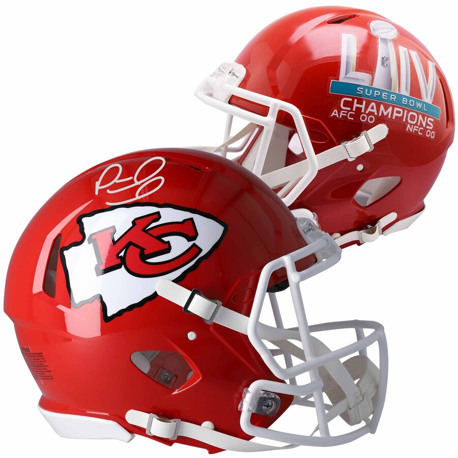 Patrick Mahomes Autographed Kansas City Chiefs Super Bowl LIV Champions Helmet - Riddell Speed Authentic Signed Football Helmet - Perfect for Chiefs Fans, Sports Memorabilia Collectors & Game Room Decor