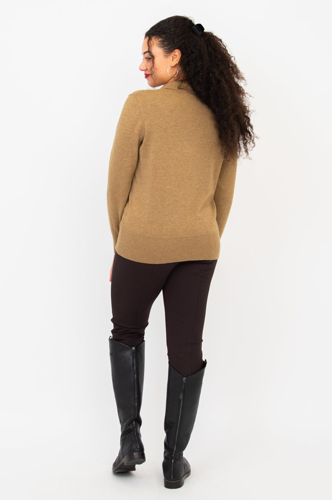 Astrid Women's Cotton Sweater in Terra - Soft & Comfortable Pullover for Casual Wear, Office & Fall Outfits
