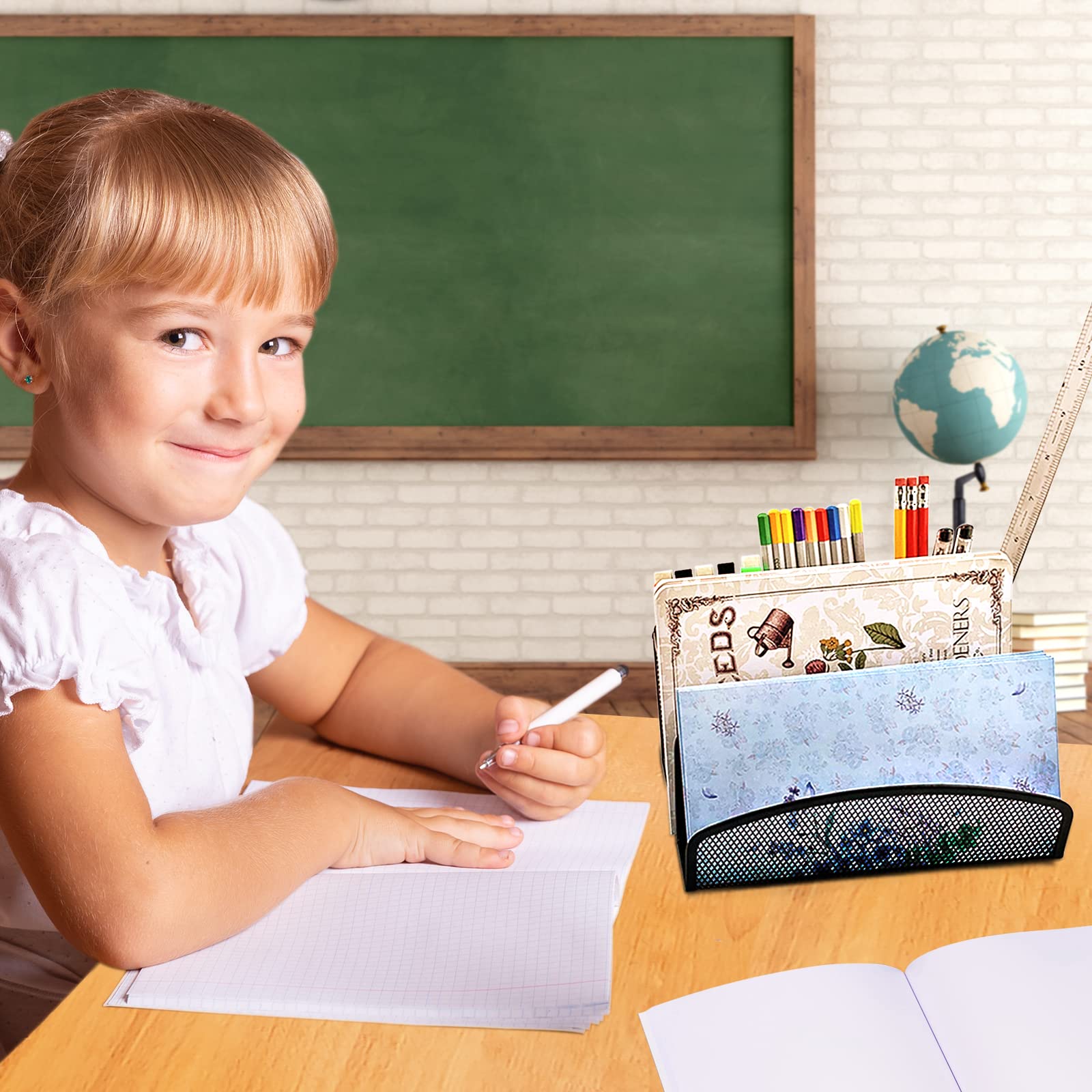 Paper Master Mesh Desk Organizer - Multi-Functional Pen Holder & Mail Sorter for Office, Home, School | Perfect for Organizing Stationery, Letters, and Office Supplies on Your Desk