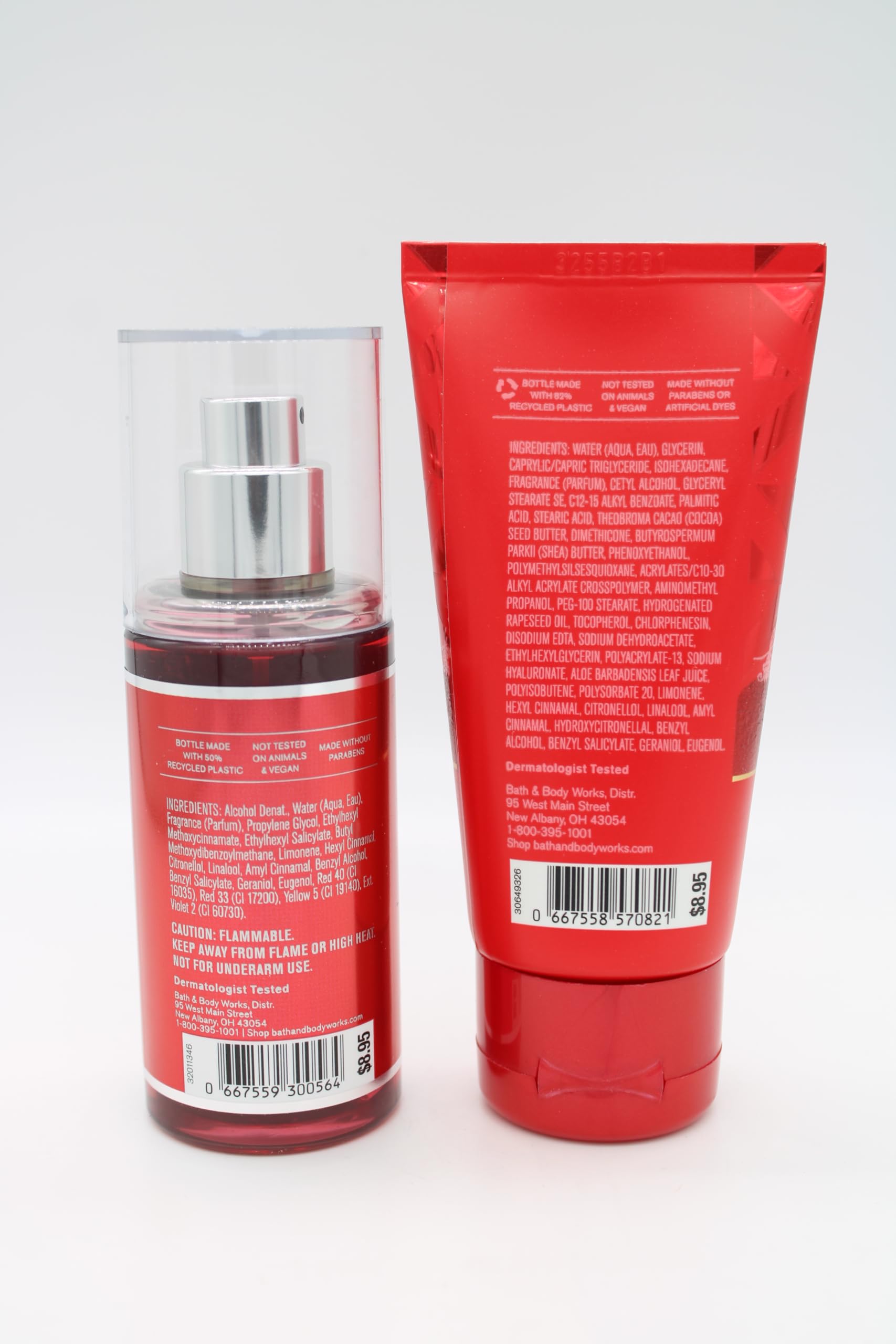 Winter Candy Apple Scented Body Cream & Fragrance Mist Travel Set - Bath & Body Works Mini Duo for Holiday Gifts, Vacation Essentials & On-the-Go Pampering