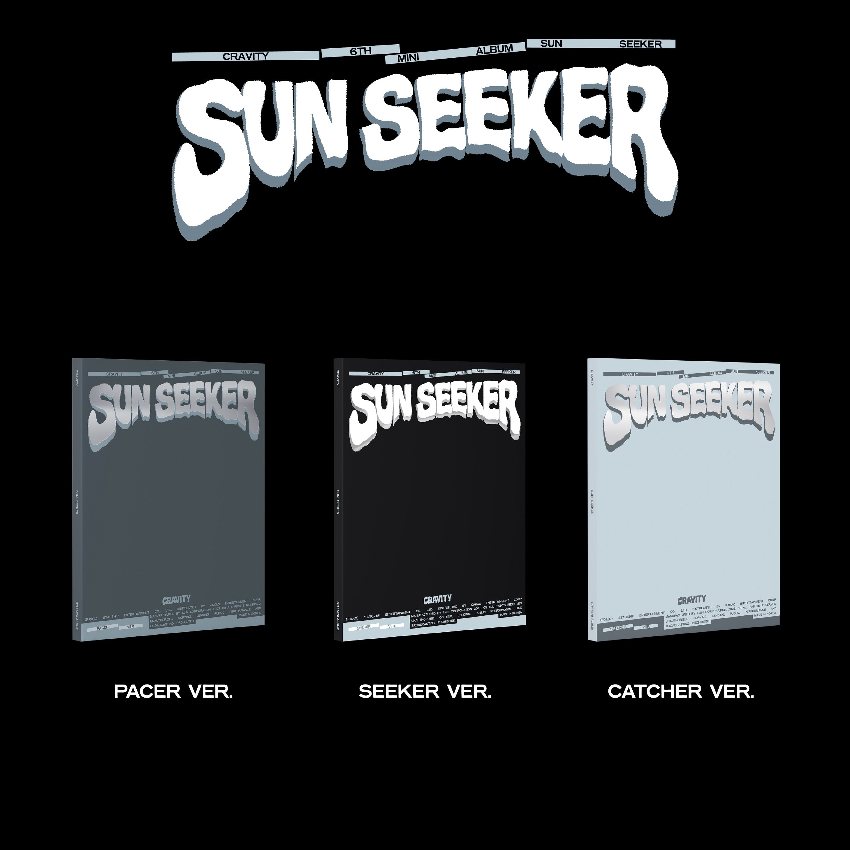 CRAVITY 6th Mini Album 'SUN SEEKER' - K-Pop Music CD with Photobook & Poster - Perfect for K-Pop Fans, Collectors, and Gift Giving