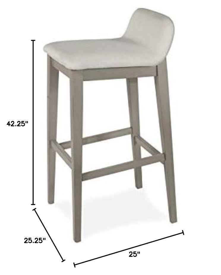 Home Square Furniture Non Swivel Counter Height Bar Stools Set of 2 - Modern Kitchen Island & Breakfast Nook Seating for Home & Restaurant Use
