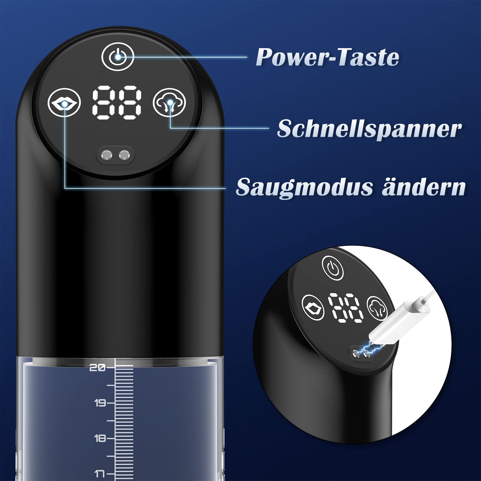 **IPX7 Waterproof Penis Pump for Men - 6 Suction Levels, Silicone Sleeves & Cock Rings - Enhances Size & Pleasure - Perfect for Solo Play & Couples Use**
