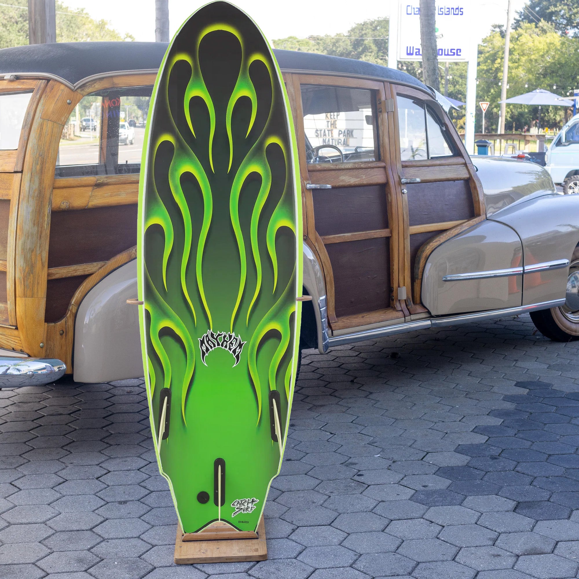 Catch Surf Odysea X Lost RNF 5'5 Soft Top Surfboard - Green Beginner Wave Riding Board for Kids & Adults - Perfect for Beach, Ocean & Summer Surfing