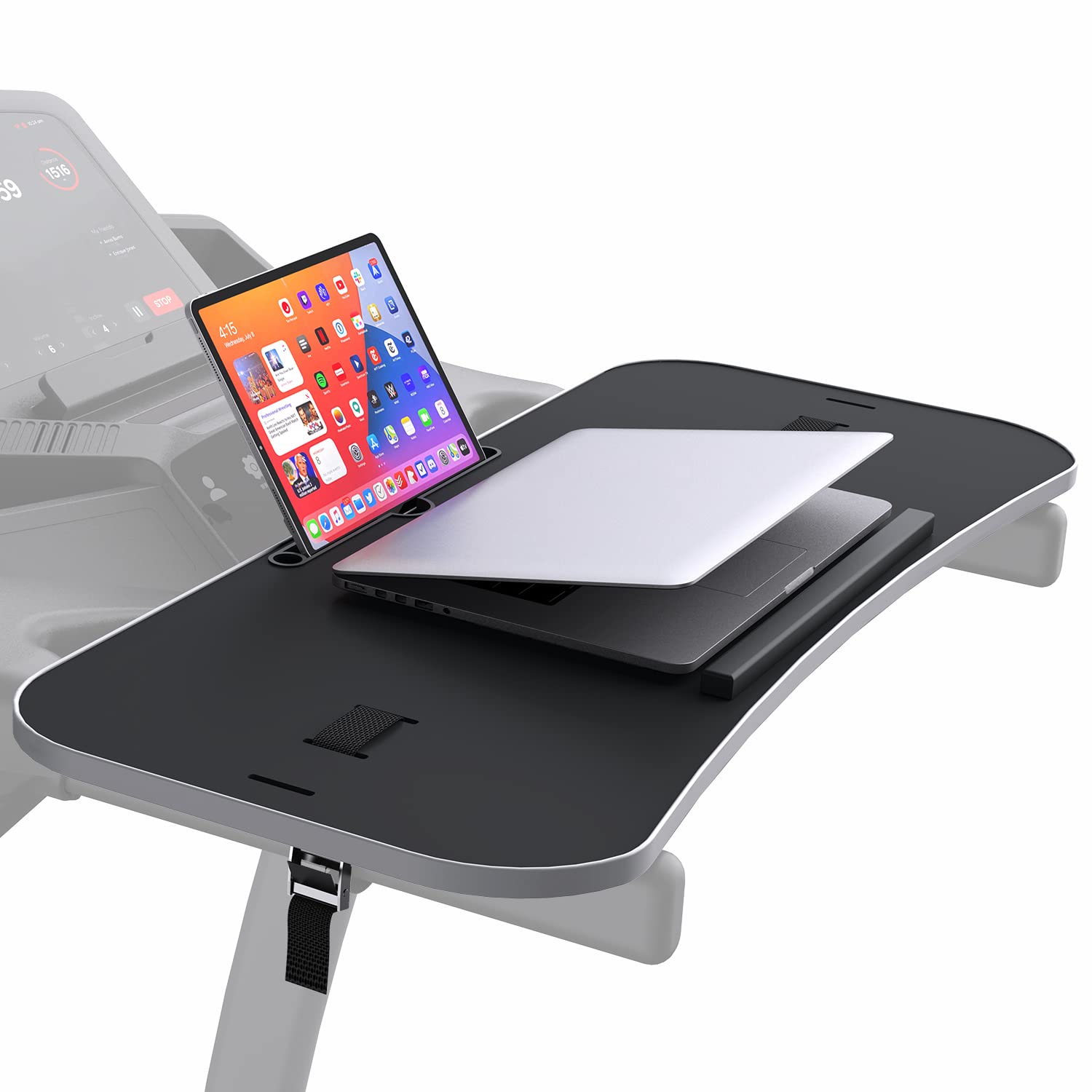 Universal Treadmill Laptop Desk Attachment - Ergonomic Workstation for Notebooks, Tablets & Laptops (Fits Handlebars up to 36