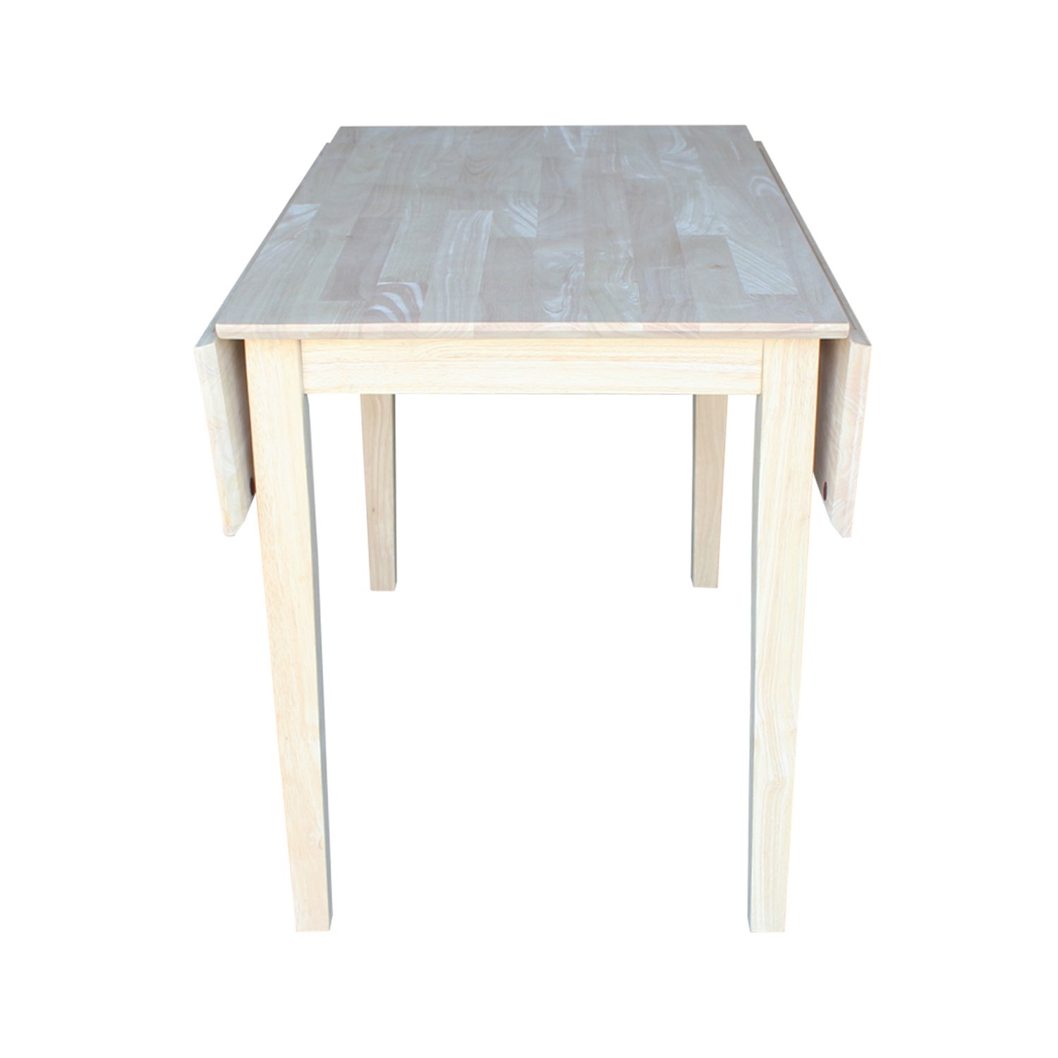 International Concepts Square Dual Drop Leaf Dining Table - 40 x 24 x 40 Inches - Expandable Space-Saving Table for Small Kitchens, Apartments & Dining Rooms
