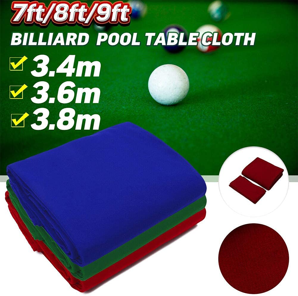 Premium Worsted Wool & Nylon Billiard Cloth - 9ft Pool Table Felt Mat (6 Strips) - Durable Professional Grade for Home, Hotel & Bar Use - Ideal for Game Rooms, Man Caves & Entertainment Spaces - Blue M-G1020