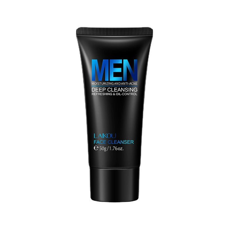 Men's Skincare Facial Cleansing Scrub - 50g Deep Pore Cleanser for Acne & Blackheads | Perfect for Daily Face Wash Routine & Travel