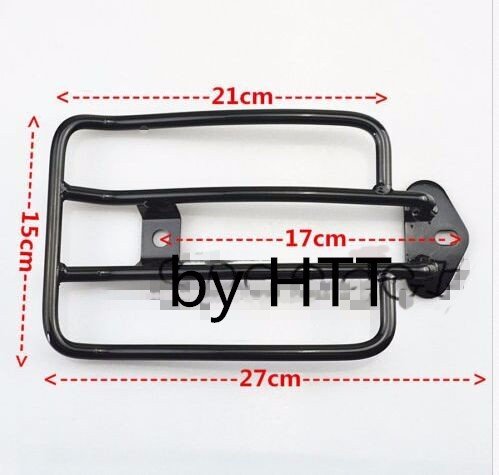 Black Steel Rear Fender Rack Luggage Shelf for Harley Davidson 2004+ XL Sportster - Heavy Duty Motorcycle Cargo Carrier for Solo Seat, Perfect for Road Trips & Touring Accessories