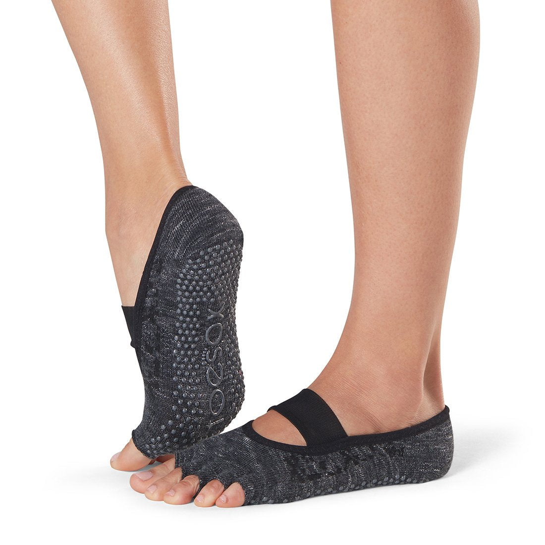 ToeSox Half Toe Mia Grip Socks - Non-Slip Yoga Socks for Pilates, Barre & Dance - Breathable Workout Socks with Arch Support for Women